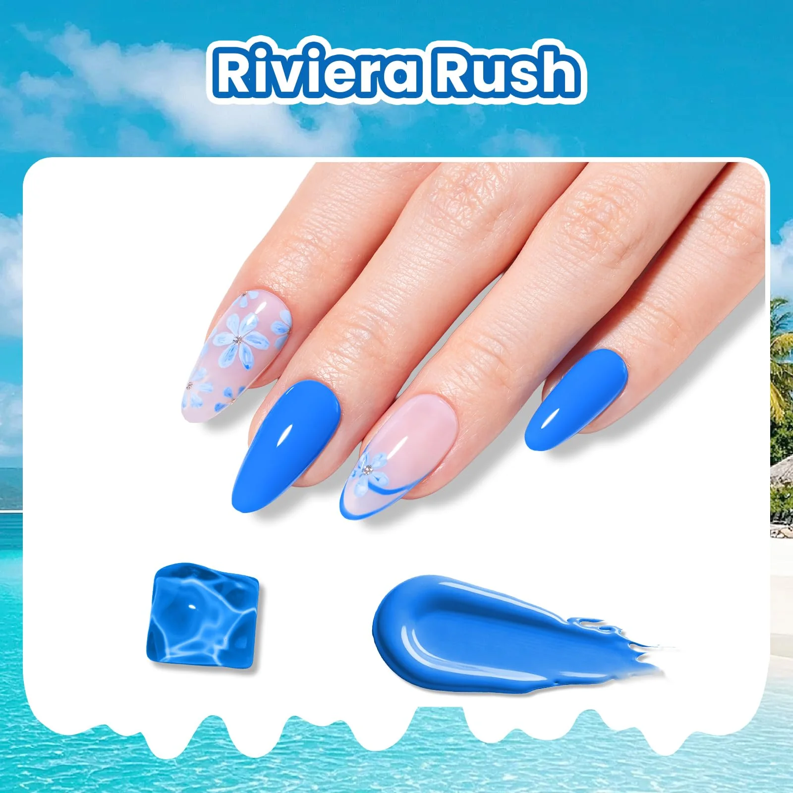 Beetles Summer Voyage - Riviera Rush Summer Neon Blue Nails 9ml - Image 4