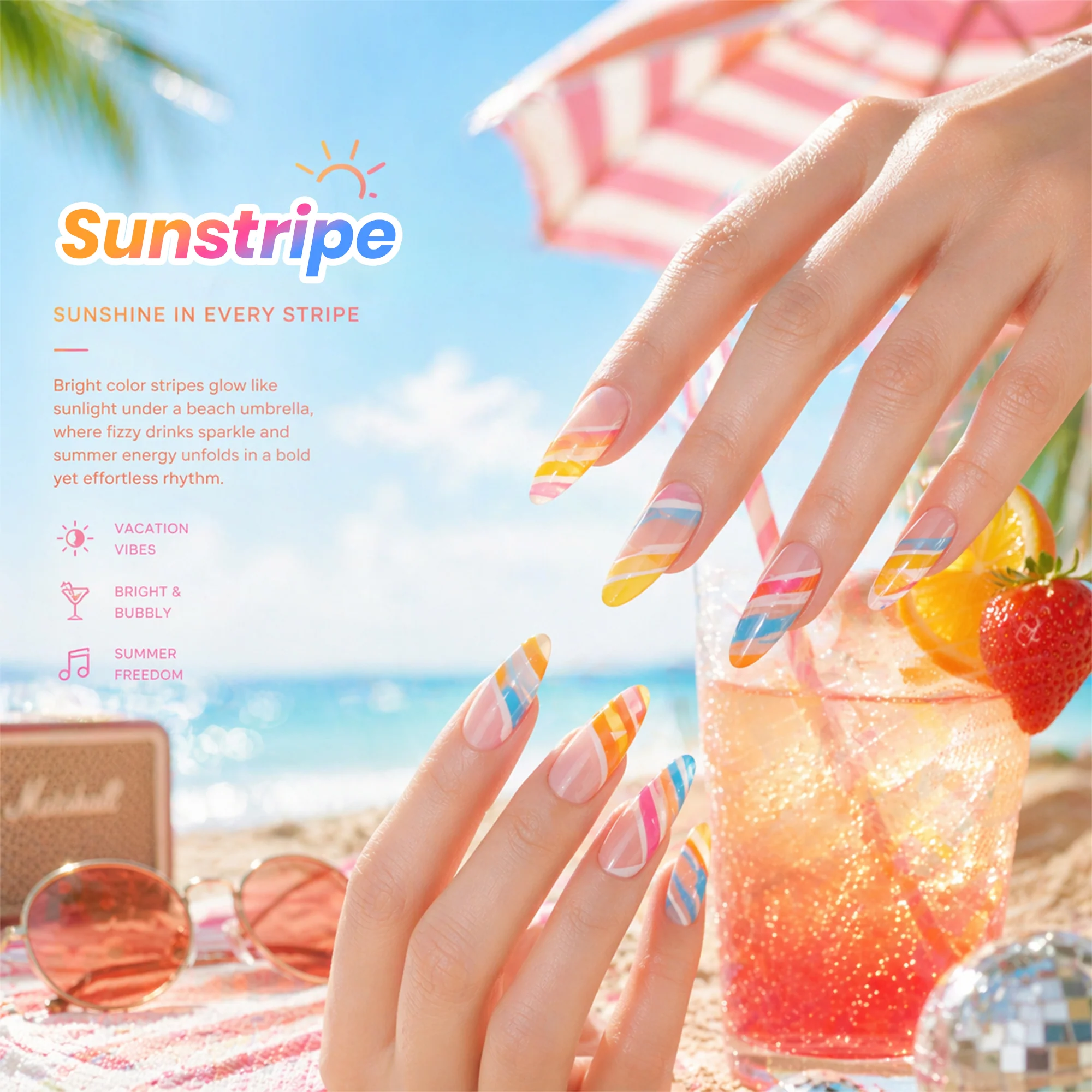Beetles Summer Voyage - Summer Nails Specials Jelly Gel Neon Nails 6 Colors Gel Polish Set 9ml - Image 6