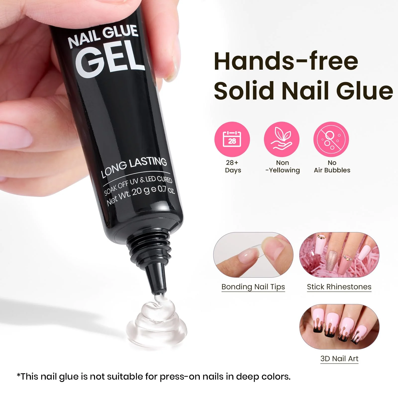 Beetles Tipex Gel Nail Kit Short - 224 Pcs 16 Sizes Pre-Building Pre-Etched False Nail Tips - Image 6