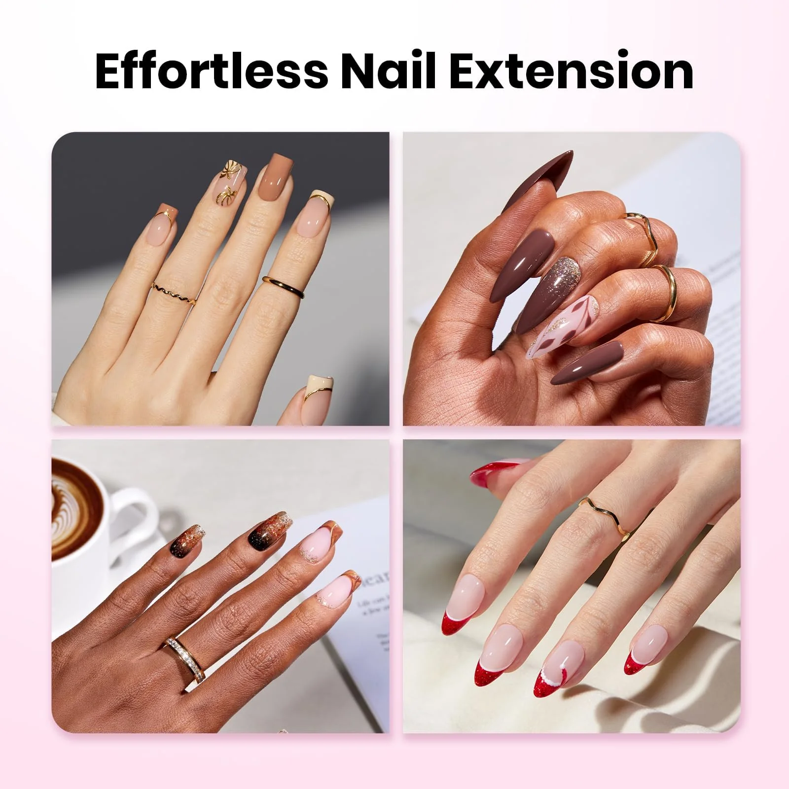 Beetles Tipex Lite Apex Nail Tips - Coffin Short 256pcs 16 Sizes - Image 6