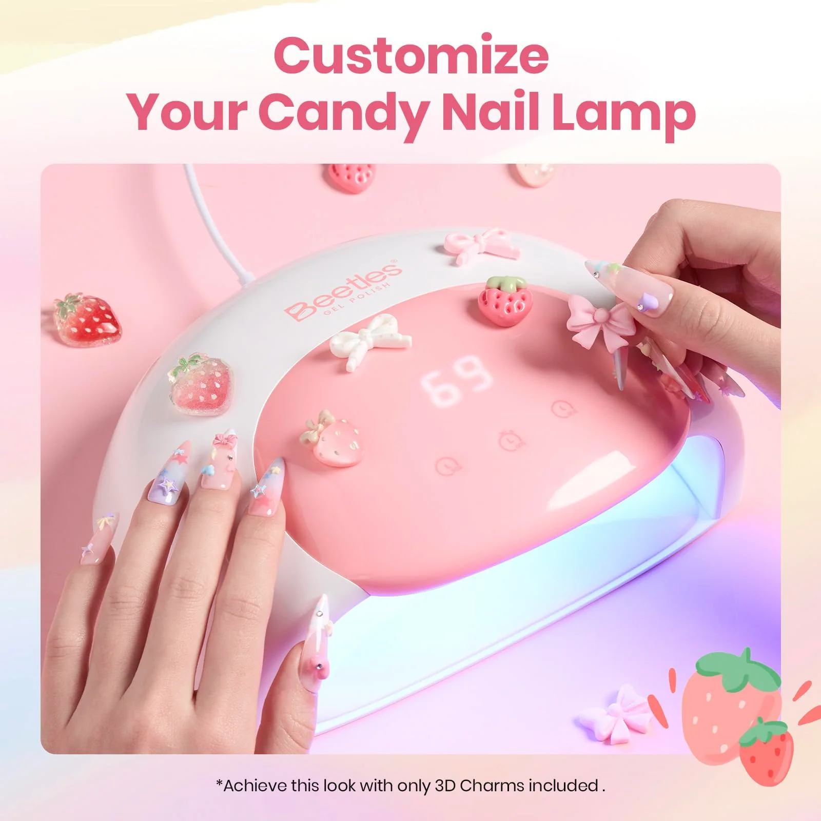 Beetles UV LED Nail Lamp - Candy White Nail Light with 3 Timer 30/60/90s - Image 2