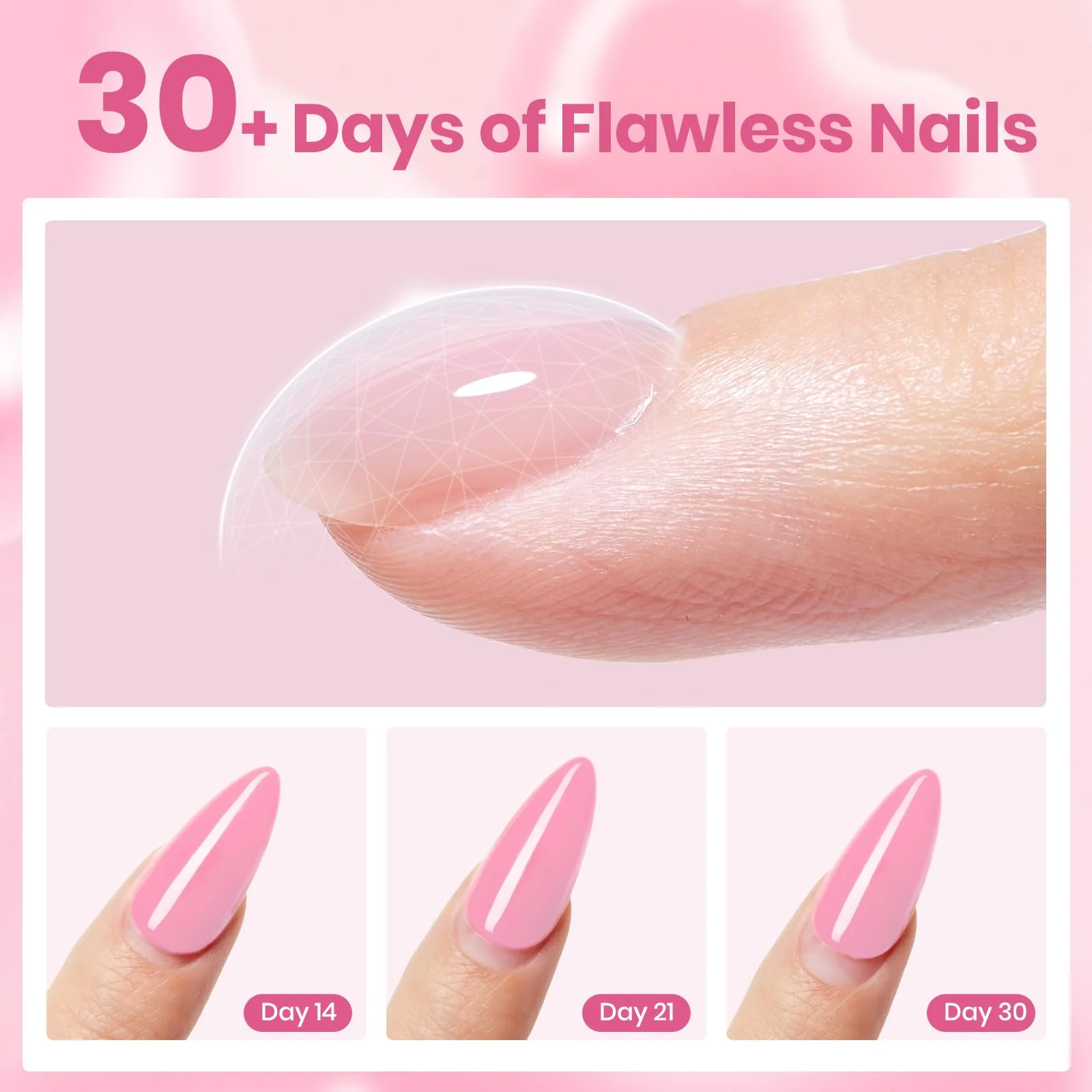 Beetles  Nails: Blush Charm Cat Eye Gel Nail Polish Builder Gel Kit with Mini Nail Lamp - Image 7