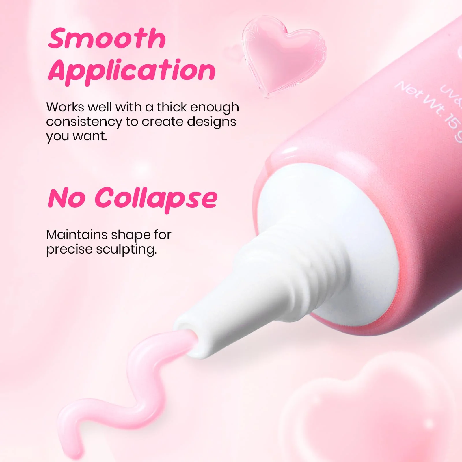 Beetles Nails - Pro 15ml Limited Pink 3D Sculpting Gel - Image 3