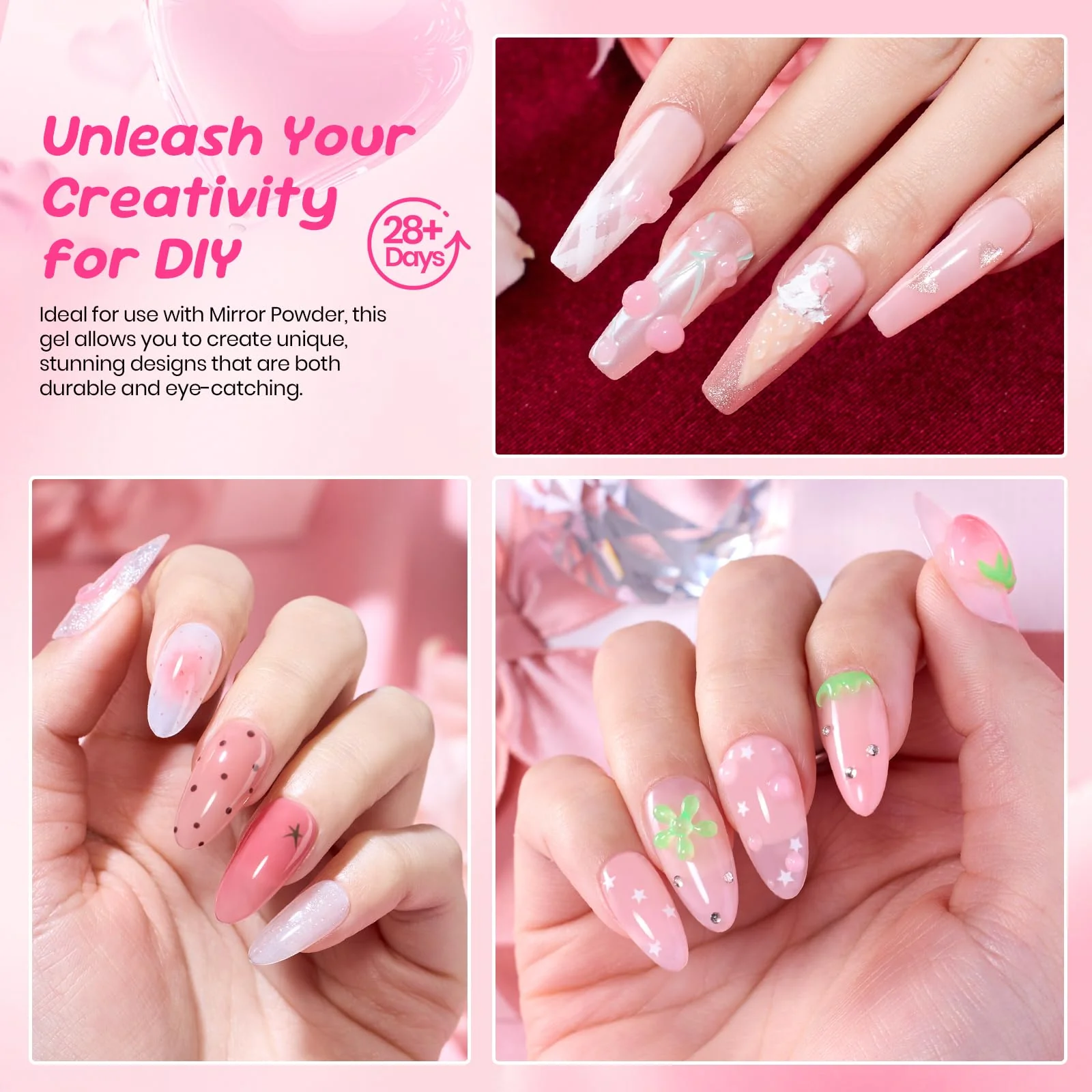 Beetles Nails - Pro 15ml Limited Pink 3D Sculpting Gel - Image 5