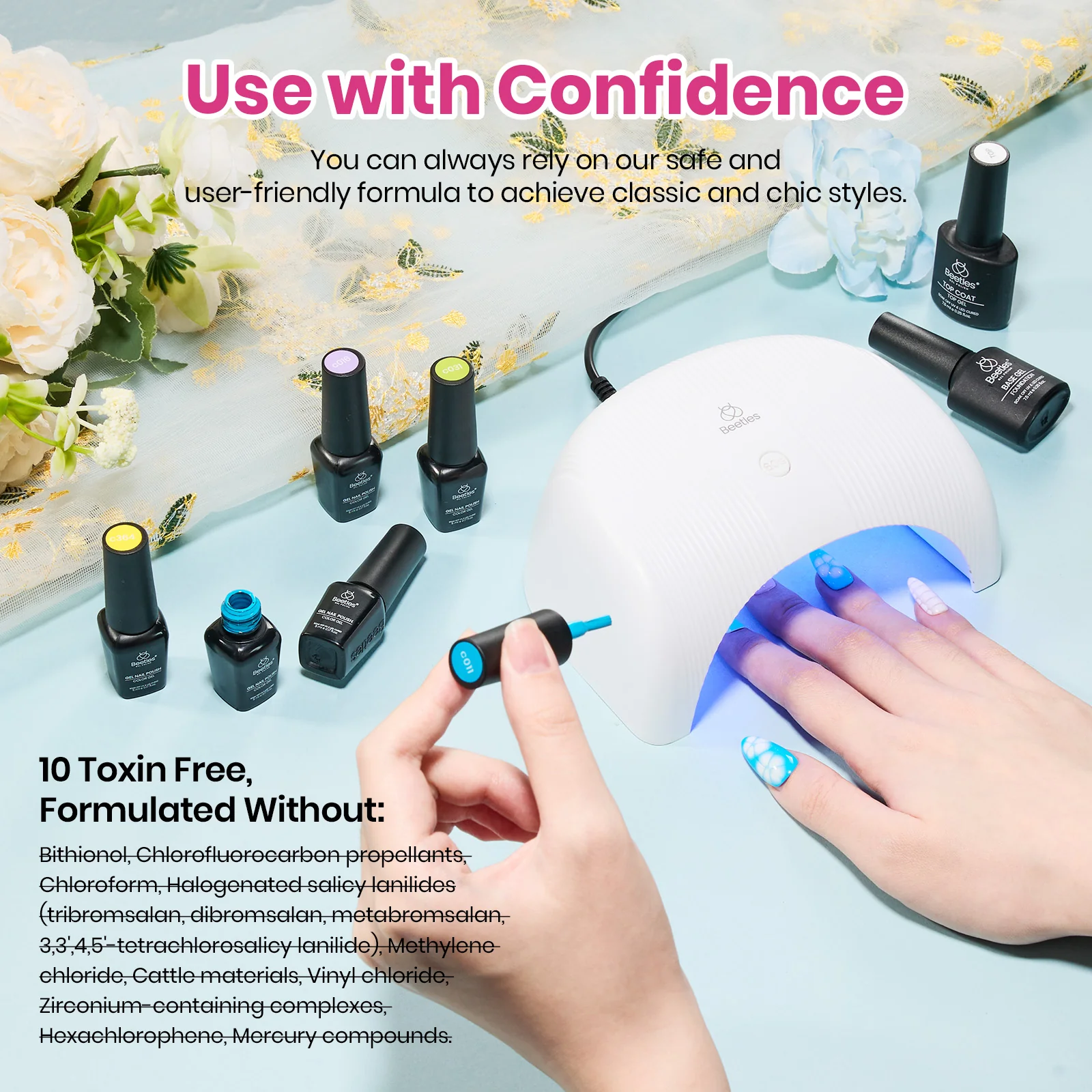 Blooming Dye - 25 Gel Colors Set With Blooming Gel Summer Nails Neon Rainbow - Image 6