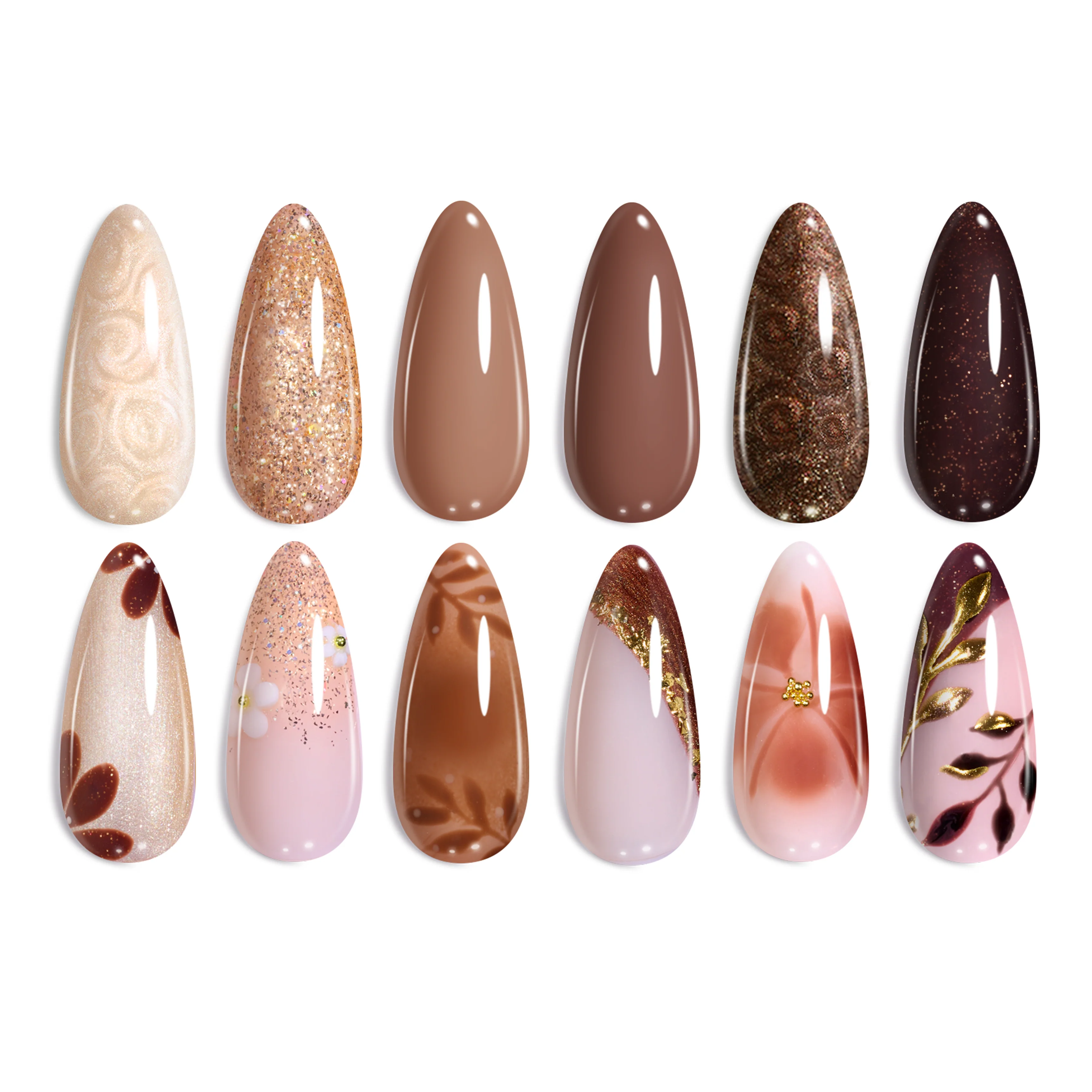 Brownie Bliss - 6 Colors Gel Nail Polish Set