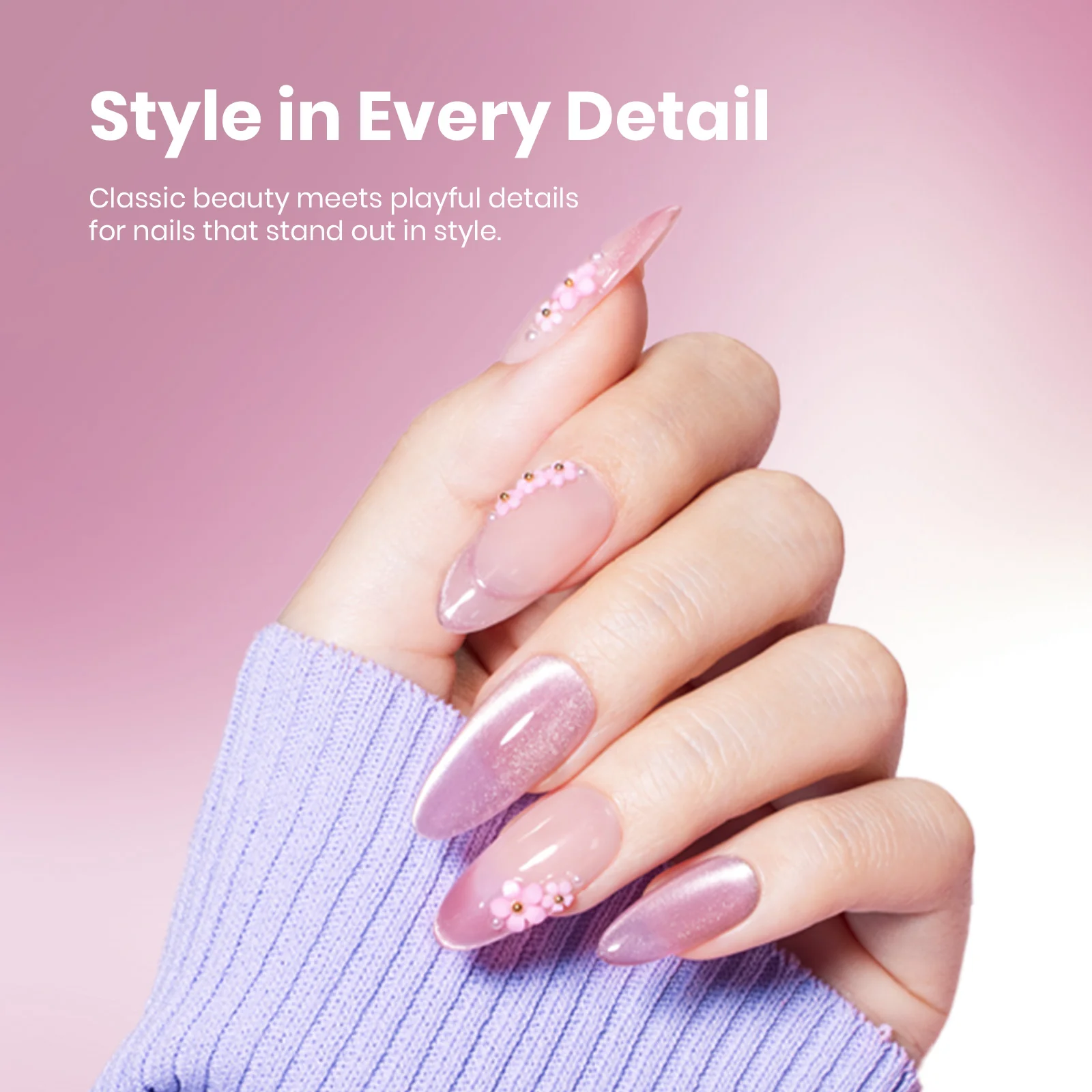 Beetles Stay Shining Gel Polish Blossom Whisper Pink - 15ml of Quiet Bloom - Image 4