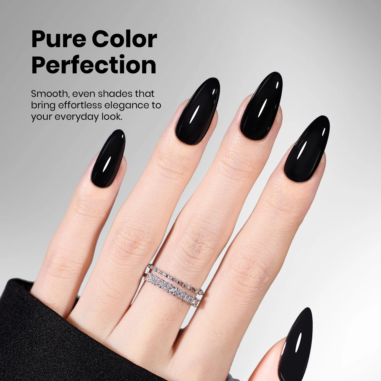 Beetles Stay Shining Gel Polish Void Black - 15ml of Deep Mystique - Image 4