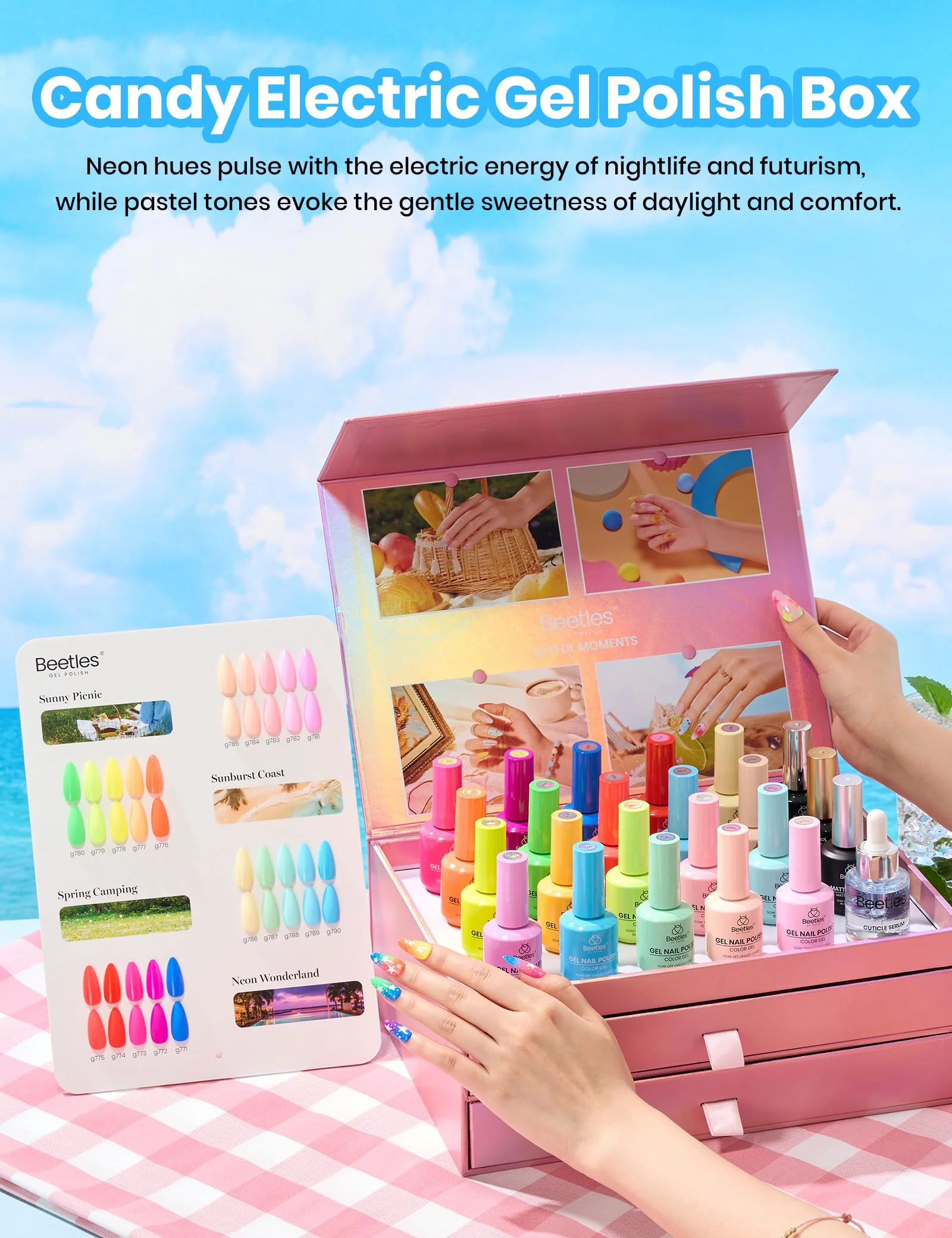 Candy Electric Collection 20 Colors Summer Nails Neon Gel Polish Set 15ML - Image 5