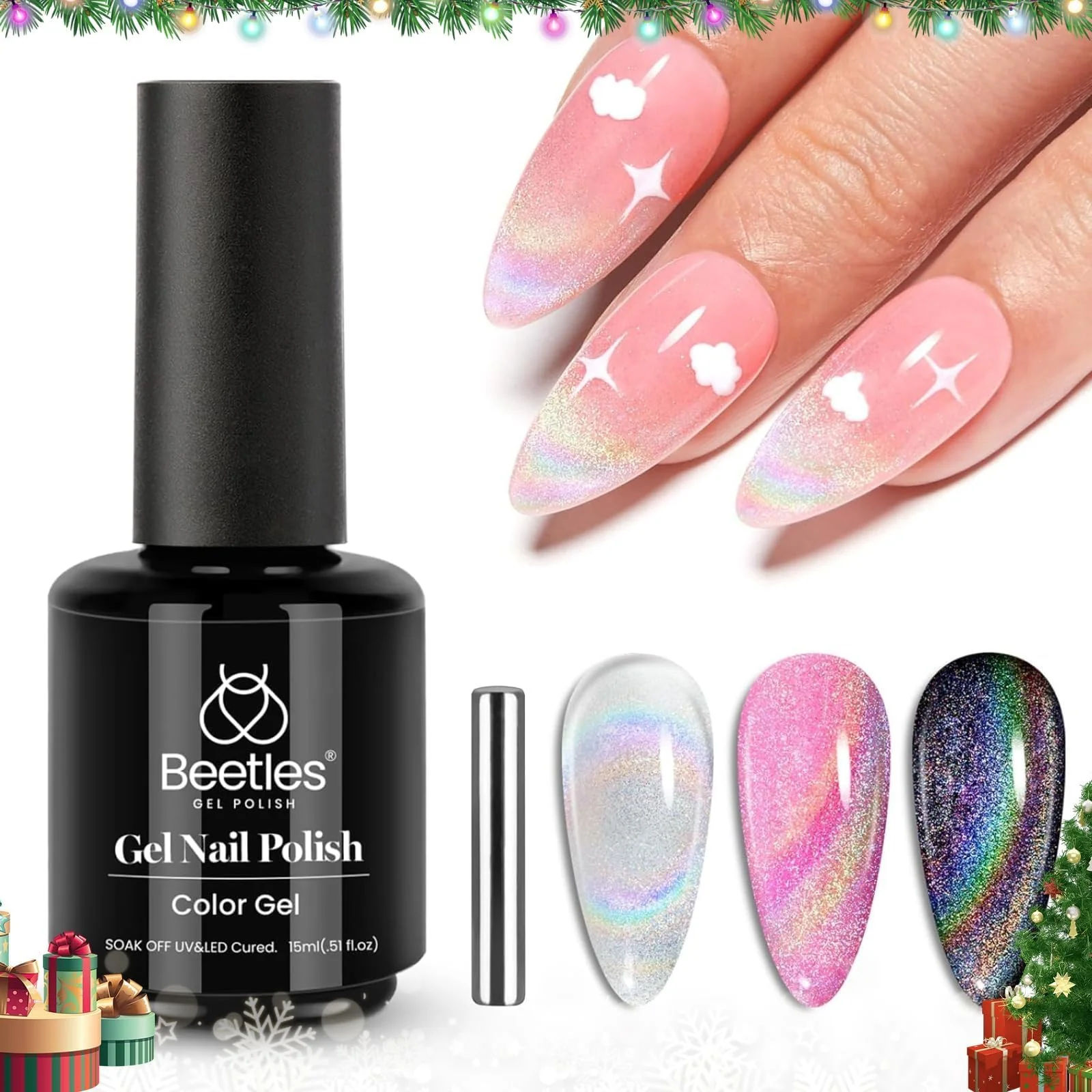 Rainbow Holographic Cat Eye-15ml - Image 9