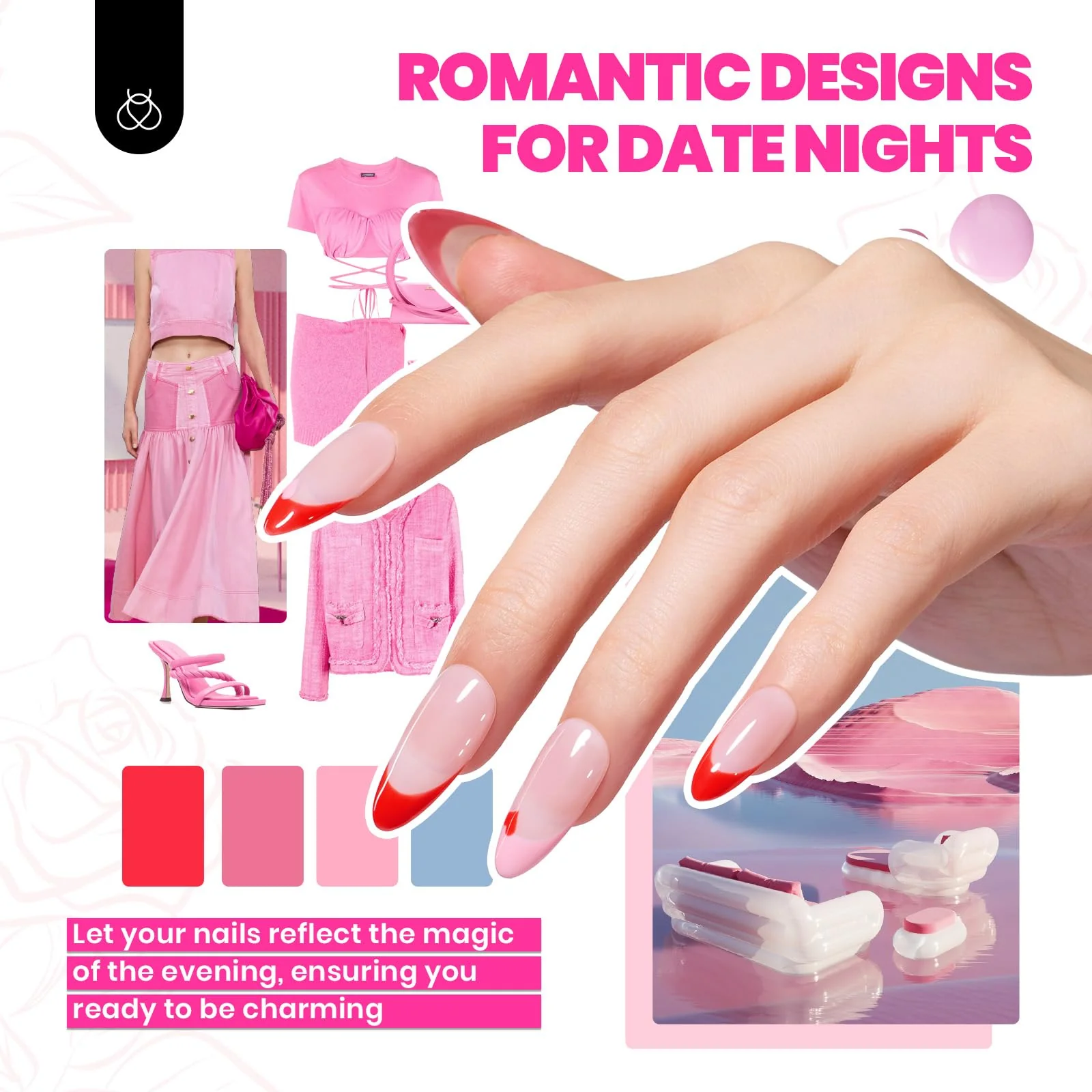 Beetles Gel Nail Starter Kit Outfit Glitter Red Classic Blue Manicure 35 Colors Summer Nails All-in-One Mani Kit - Image 5