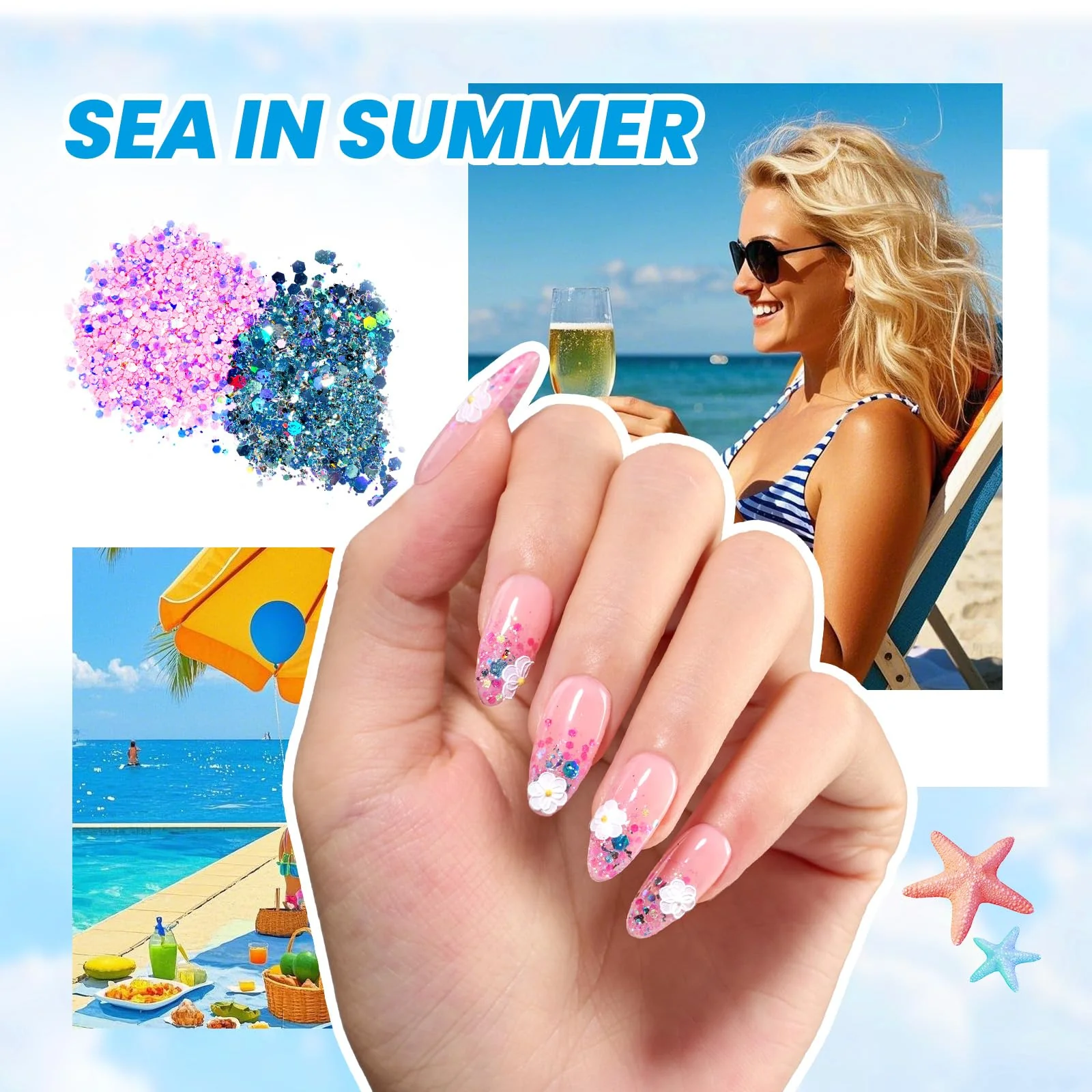 Beetles Gel Nail Starter Kit Dreamscape PRO 20 Colors With UV Light 34pcs All-in-One Mani Set - Image 7