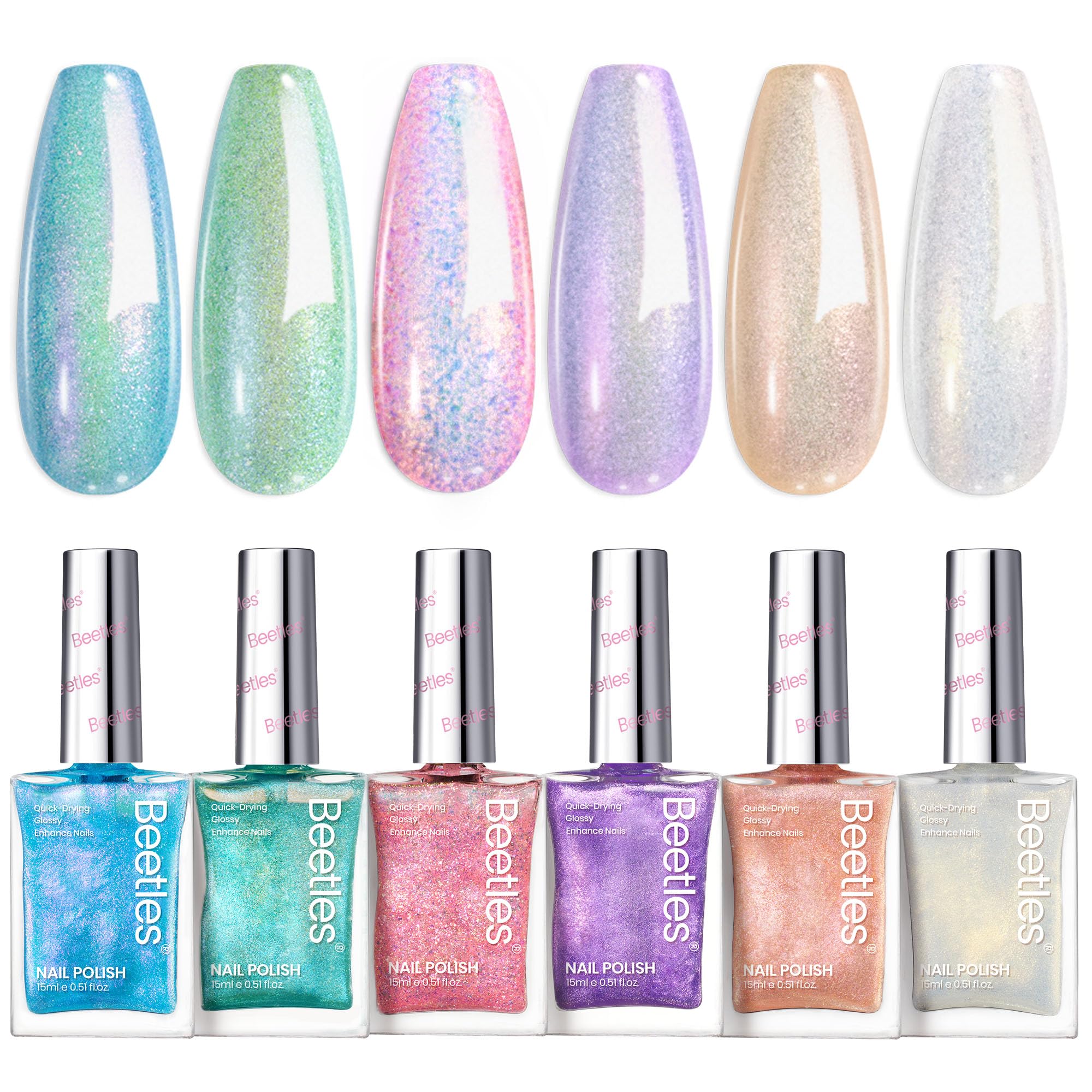 Dreamy Pastel| Beetles 6 Colors Air Dry Nail Polish