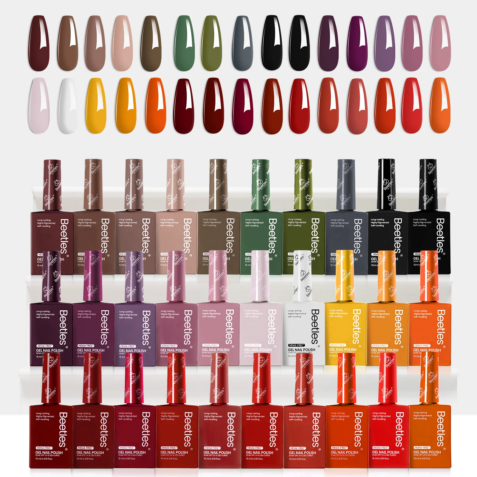 (Each 15ml) Amber Frost- Beetles 30 Colors HEMA Free Autumn Winter Nails Gel Polish Set - Image 4