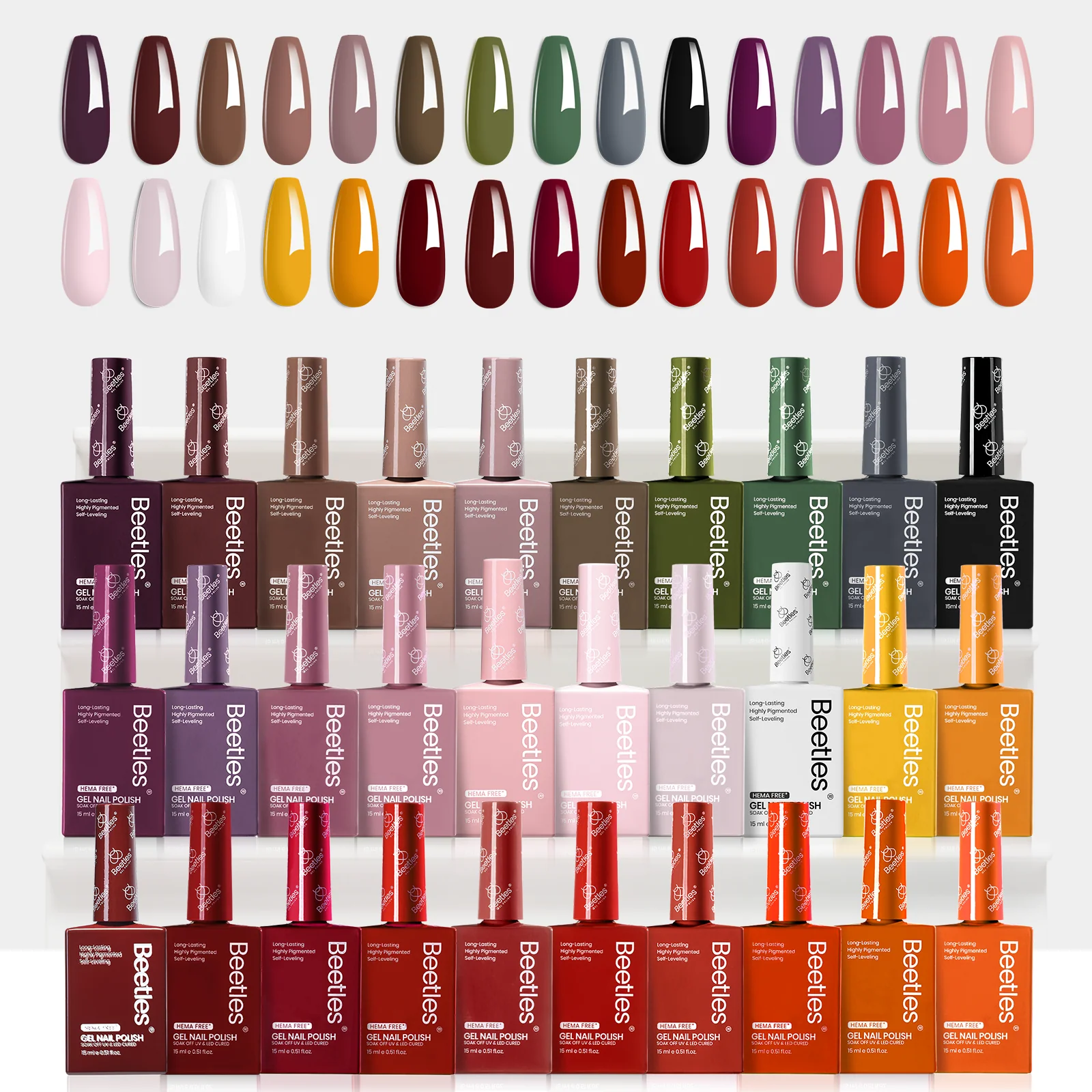 (Each 15ml) Autumn Harvest- Beetles 30 Colors HEMA Free Autumn Nails Gel Polish Set - Image 2