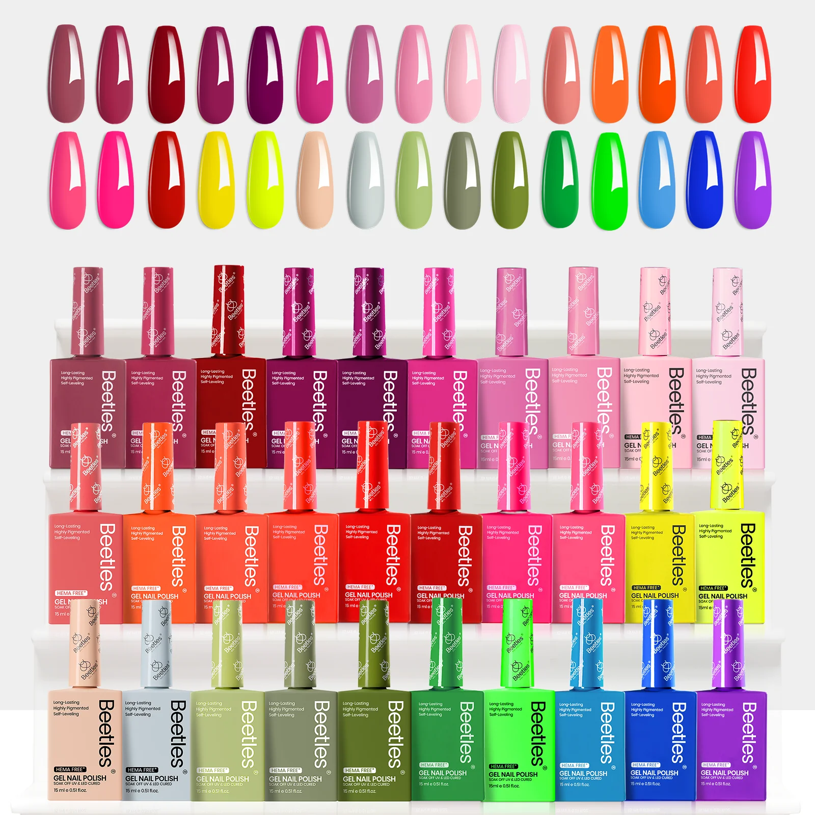 (Each 15ml) Citrus Garden - Beetles 30 Colors HEMA Free Summer Nails Gel Polish Set - Image 5