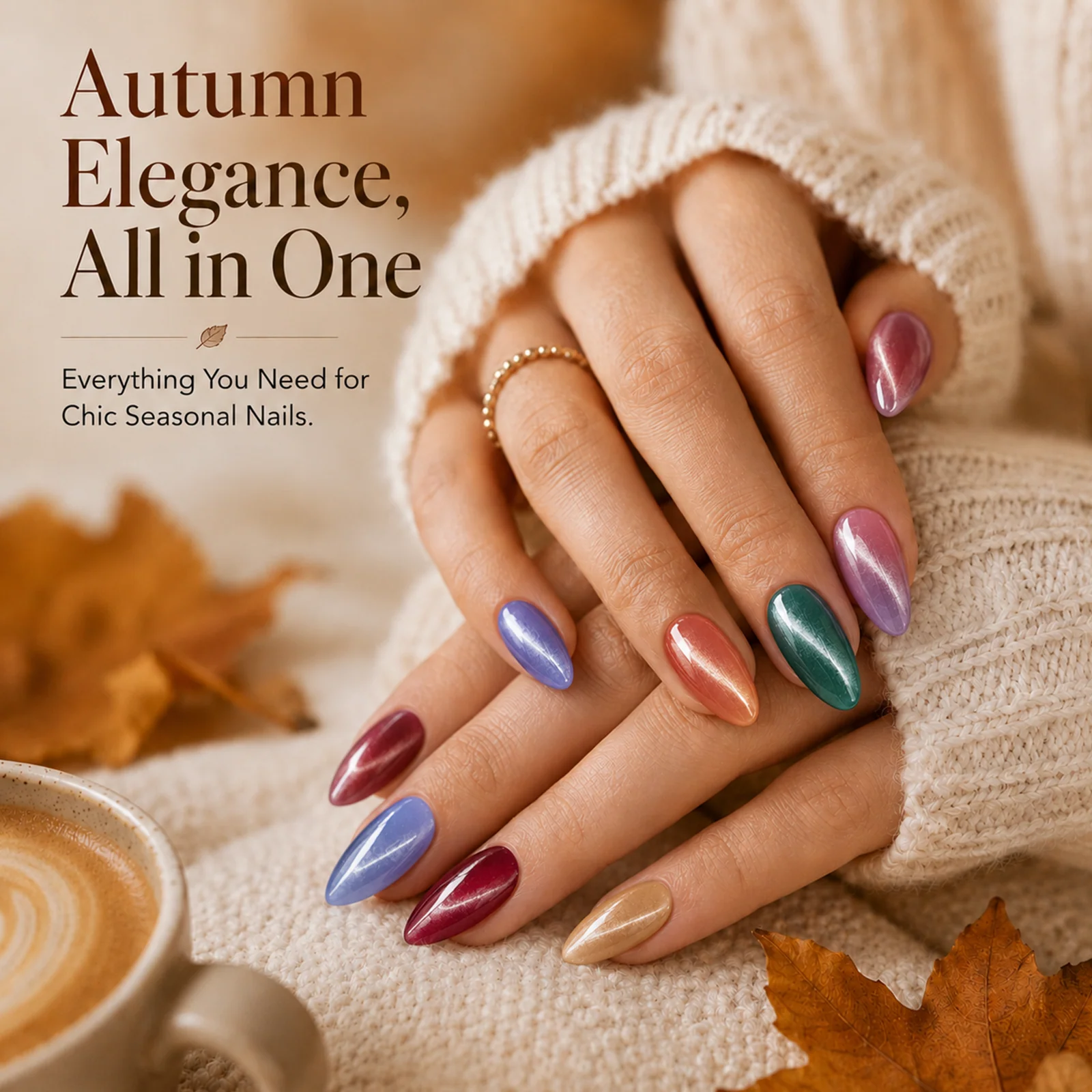 (Each 15ml) Magnetic Muse - Beetles 24 Colors Autumn Nails Cat Eye Gel Polish Set With Display Color Card - Image 5