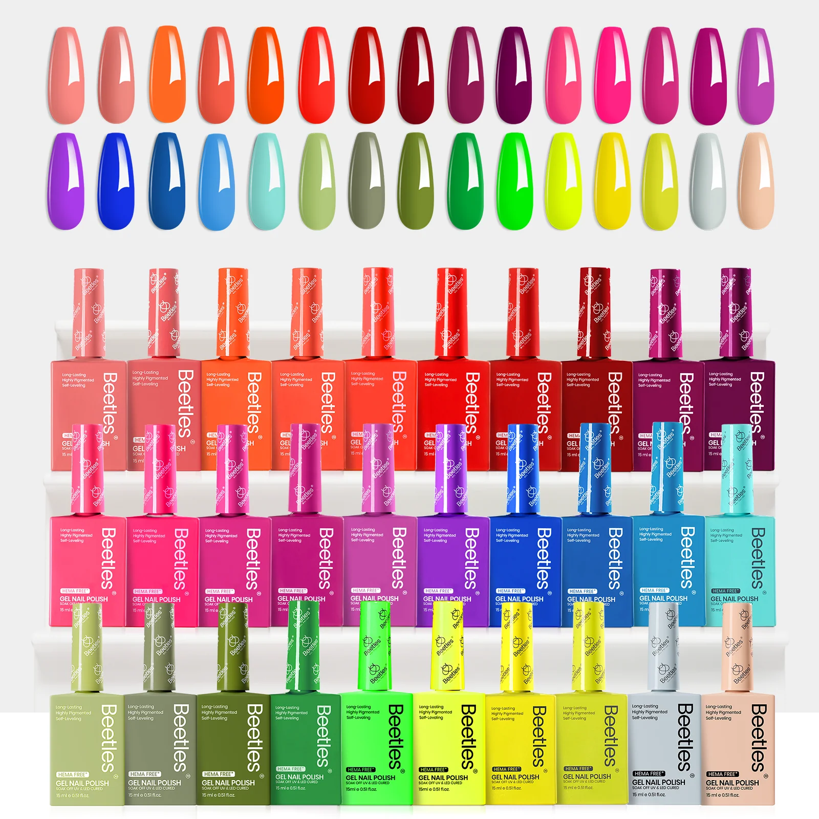 (Each 15ml) Summer Tide - Beetles 30 Colors HEMA Free Summer Nails Gel Polish Set - Image 5