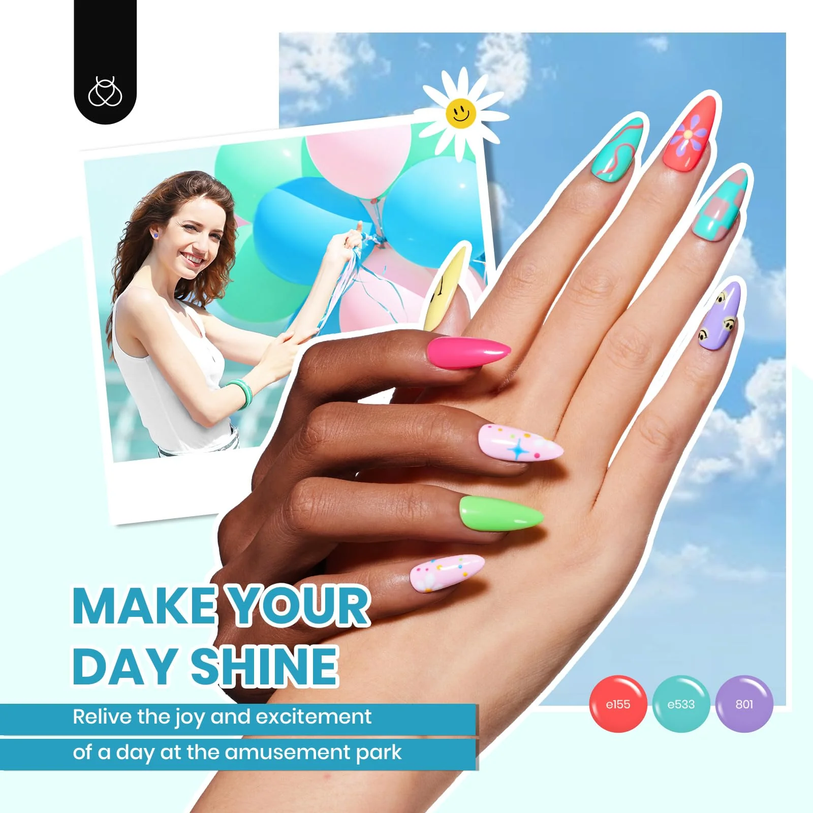 Emotional Spectrum Beauty Kit: 55 Colors Spring Nails Nail Art Gels, Tools, Accessories, Care Essentials, and Eyelashes - Image 4