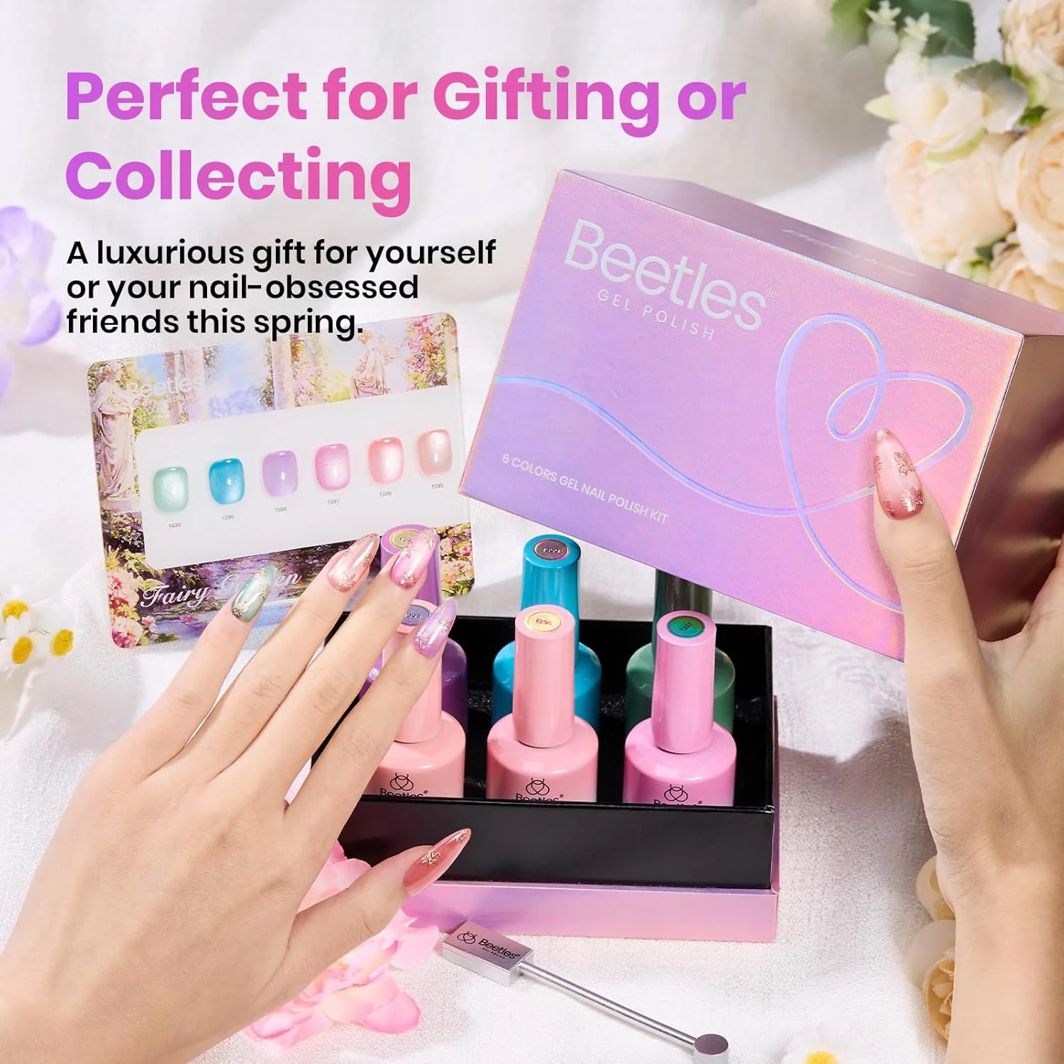 Fairy Garden- Summer Nails 6 Colors Cat Eye Gel Nail Polish Set - Image 5