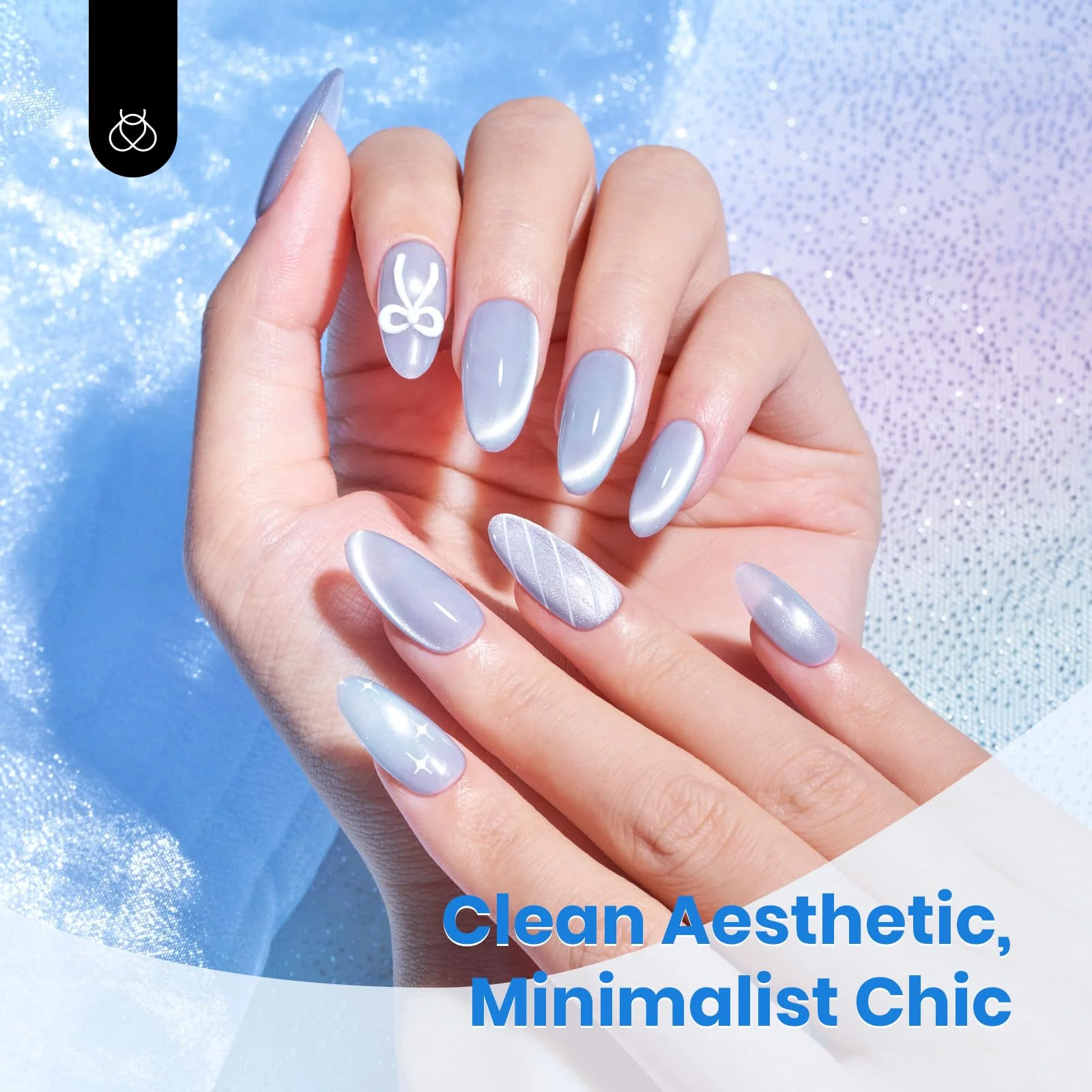 Frosted Galaxy Cat Eye Nails  |15ml Gel Polish Silver Nail Colors - Image 5