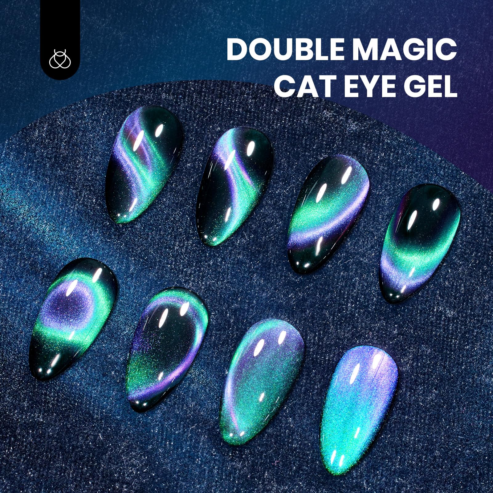 Double Magic 9D Galaxy Drift Cat Eye Nails - 15ml Gel Polish Silver Nail Colors - Image 3