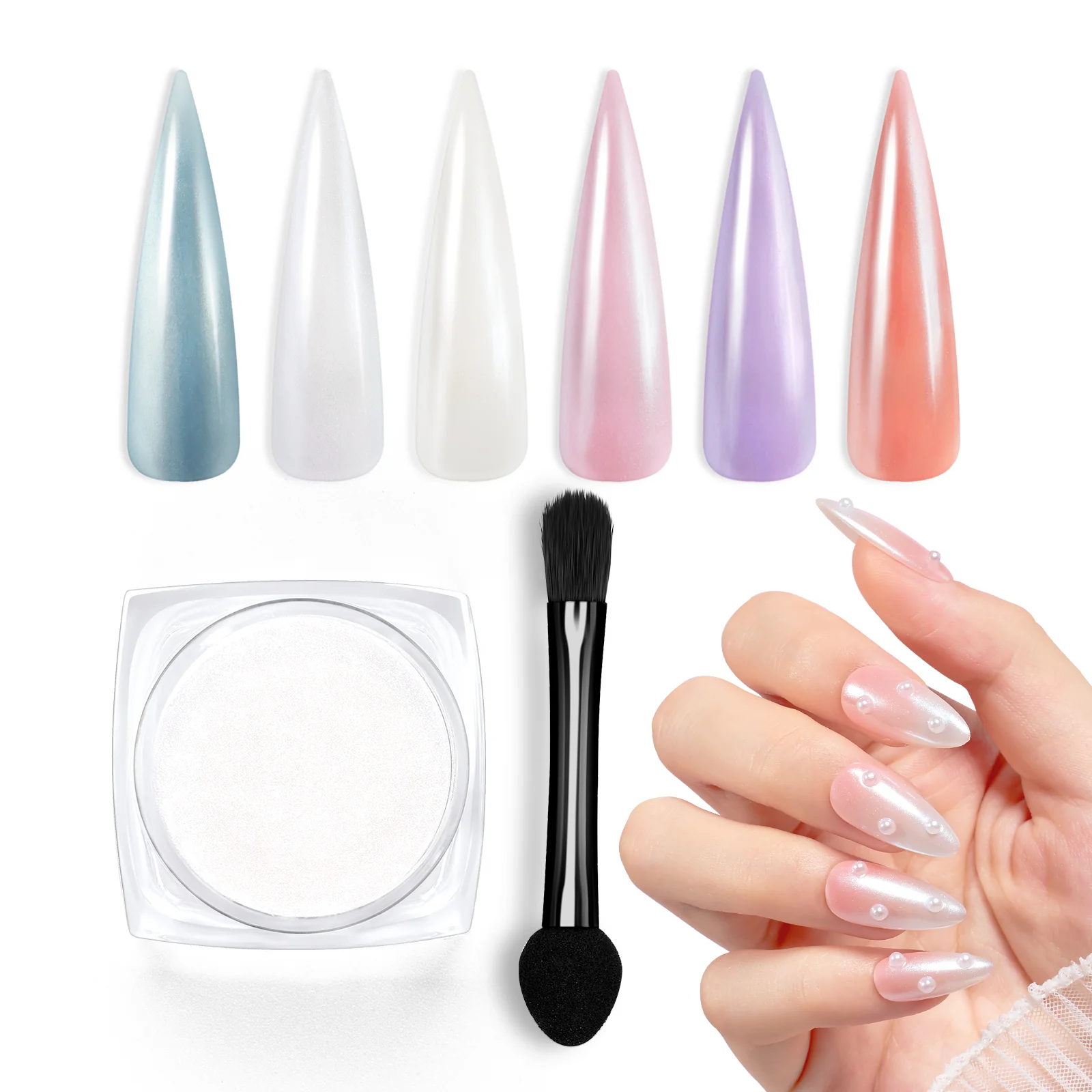 Glazed Donut Chrome Nail Powder