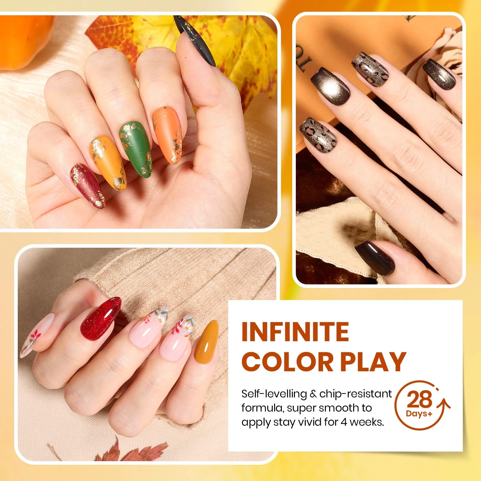 Glint Crush Nails  - 20 Colors Fall & Winter Cat Eye Glitter Gel Polish - Image 5