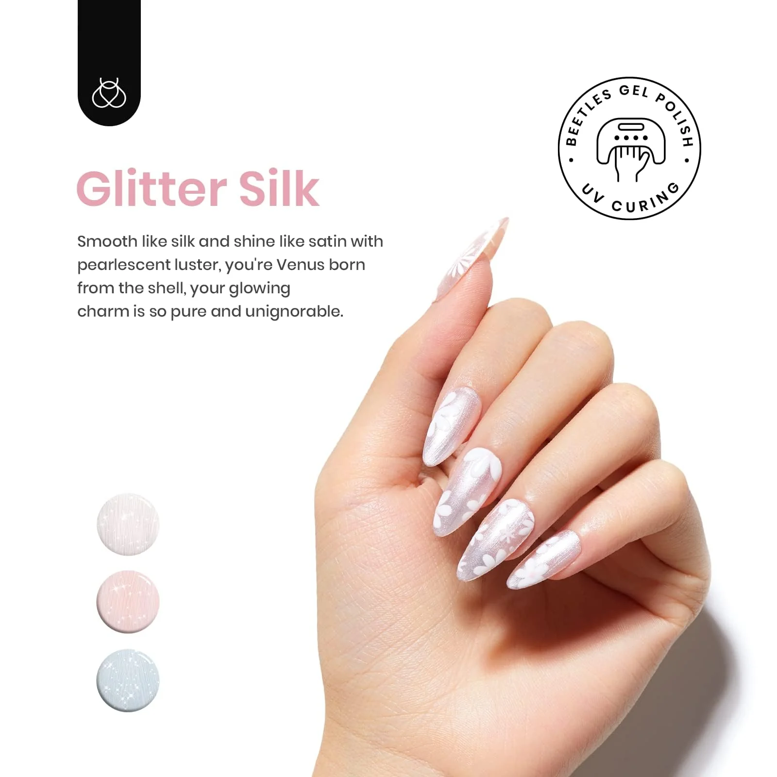 Glitter Silk | 6 Colors Pearl Shell Gel Polish Set Nails - Image 3