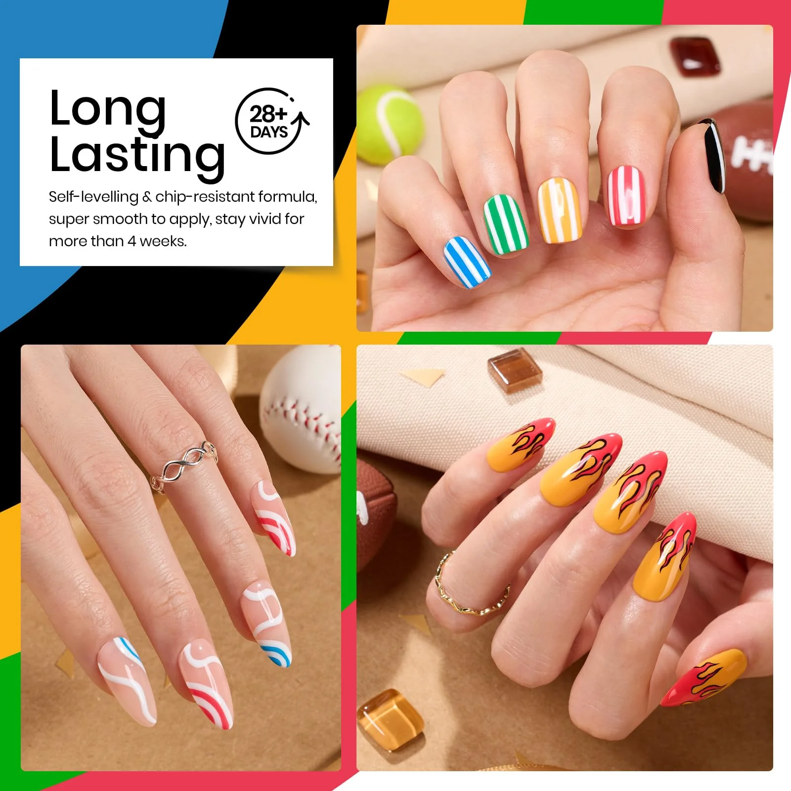 Go for Gold | 6 Colors Gel Polish Set Nails - Image 6