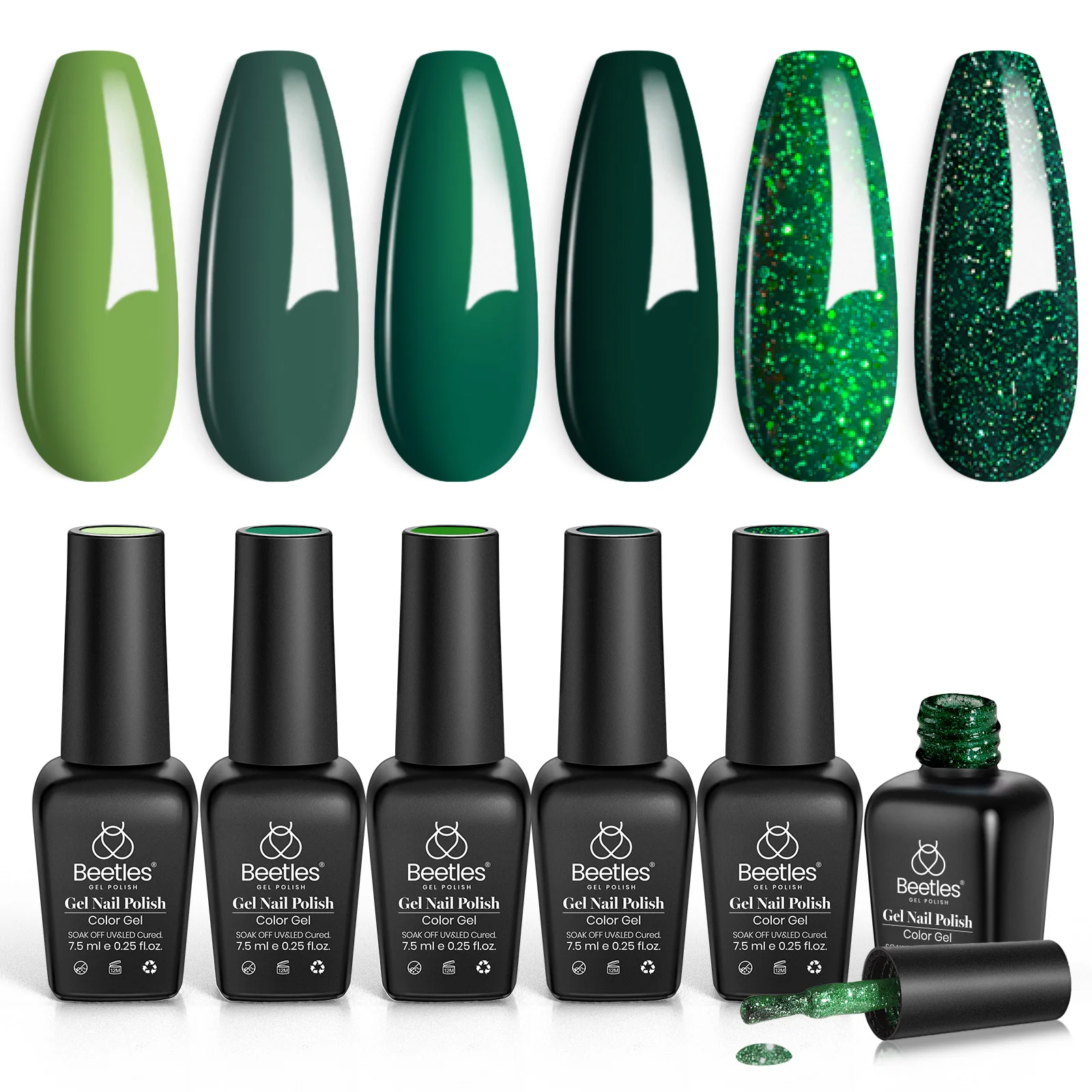 Avocados in Emerald Canopy | 6 Colors Gel Polish Set - Image 8