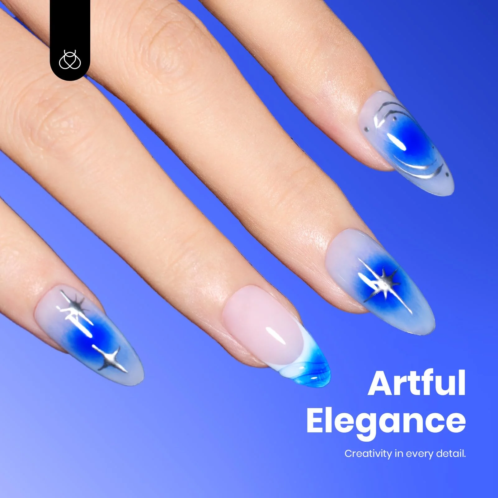 Hema - Free Eternal Blue Nails- 15ML Full Size Royal Blue Gel Polish Nail - Image 4