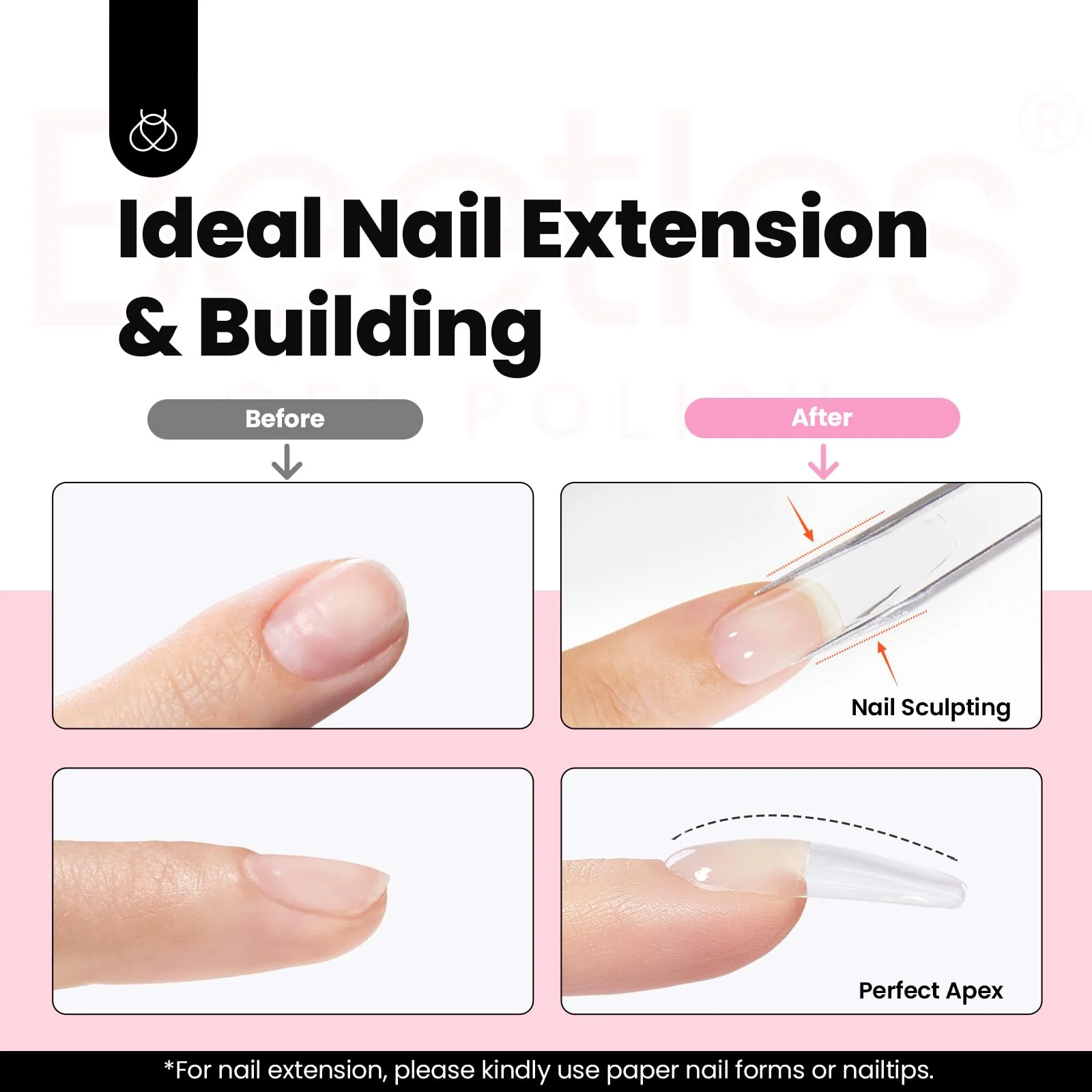 HEMA-Free Hard Gel Formula -1.06oz 9 in 1 Jelly Pink Cured Sculpting Stengthener Gel for Nail Extension - Image 6