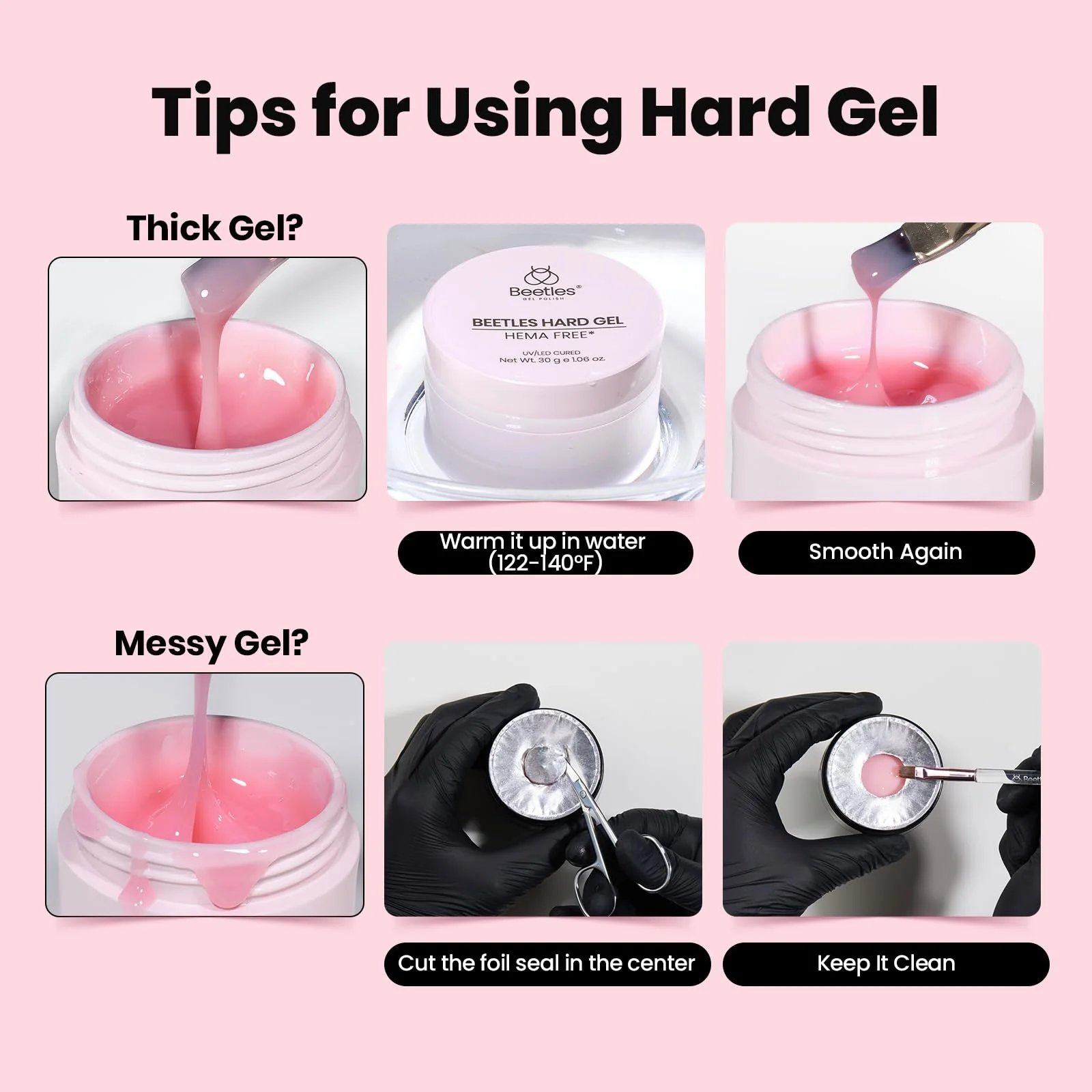 HEMA-Free Hard Gel Formula -1.06oz 9 in 1 Jelly Pink Cured Sculpting Stengthener Gel for Nail Extension - Image 7
