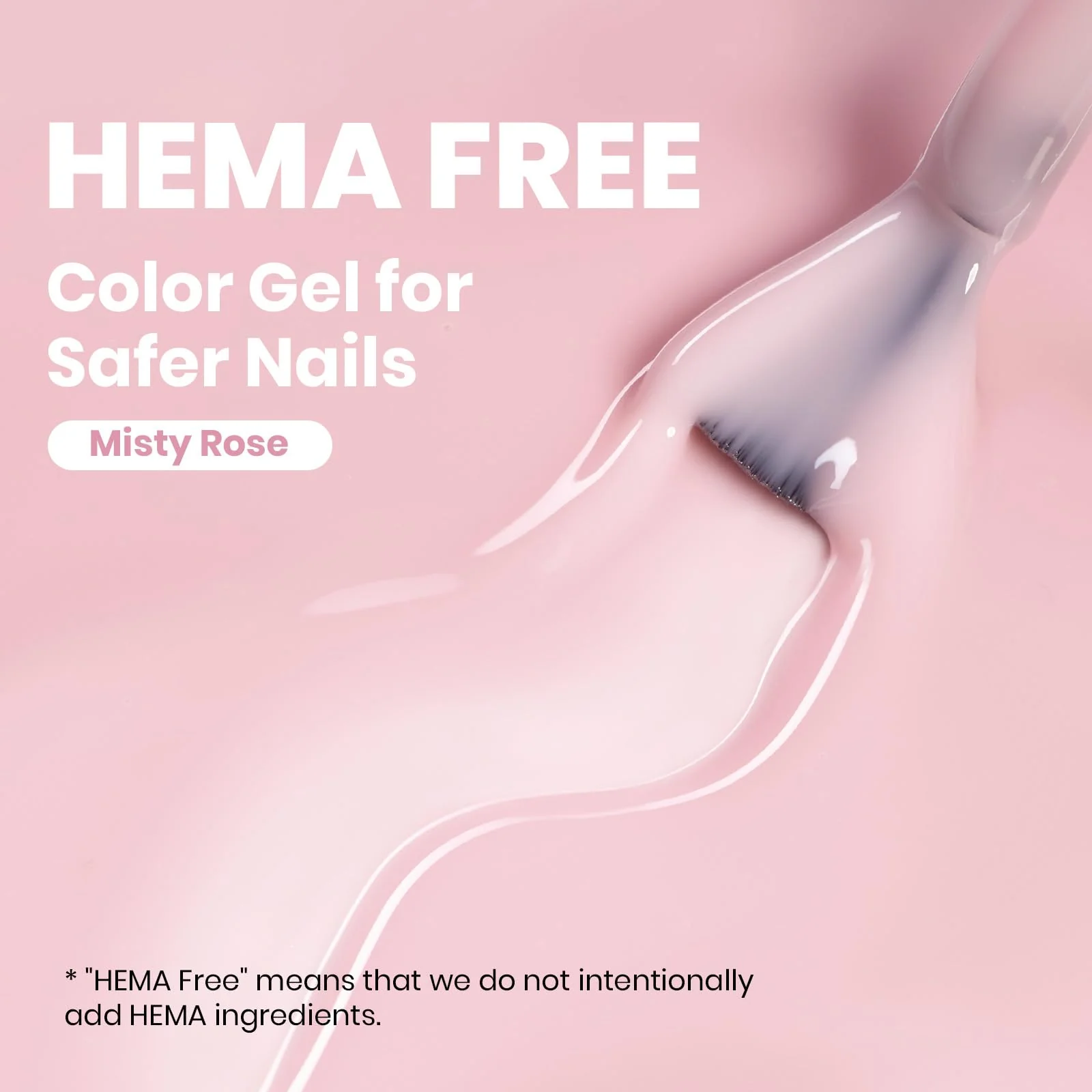 Hema - Free Misty Rose Spring Nails- 15ML Natural Nude Pink Gel Polish Nail Concealer Jelly Sheer - Image 2