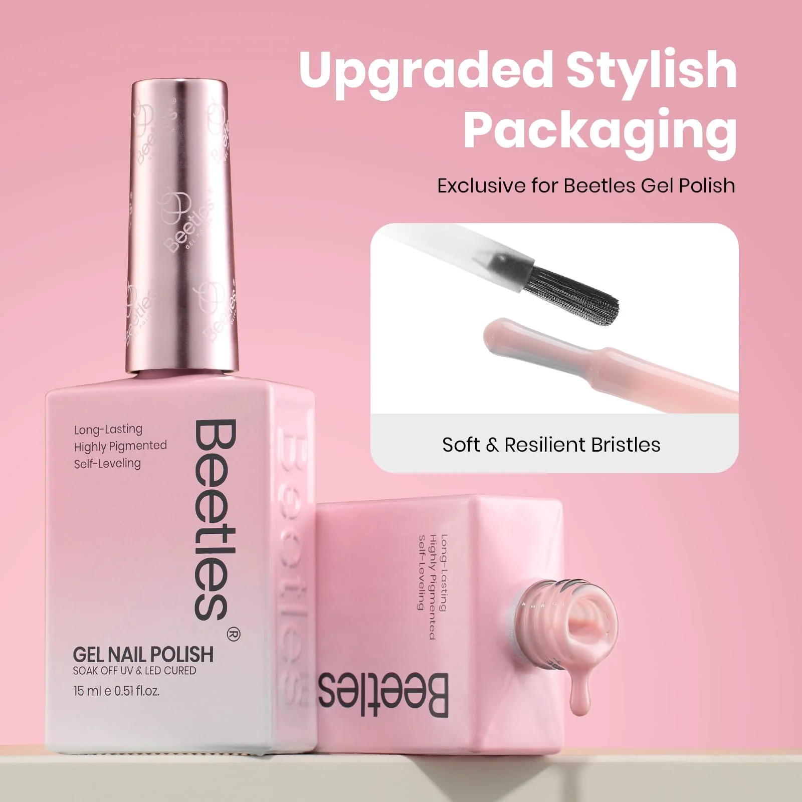 Hema - Free Misty Rose Spring Nails- 15ML Natural Nude Pink Gel Polish Nail Concealer Jelly Sheer - Image 6