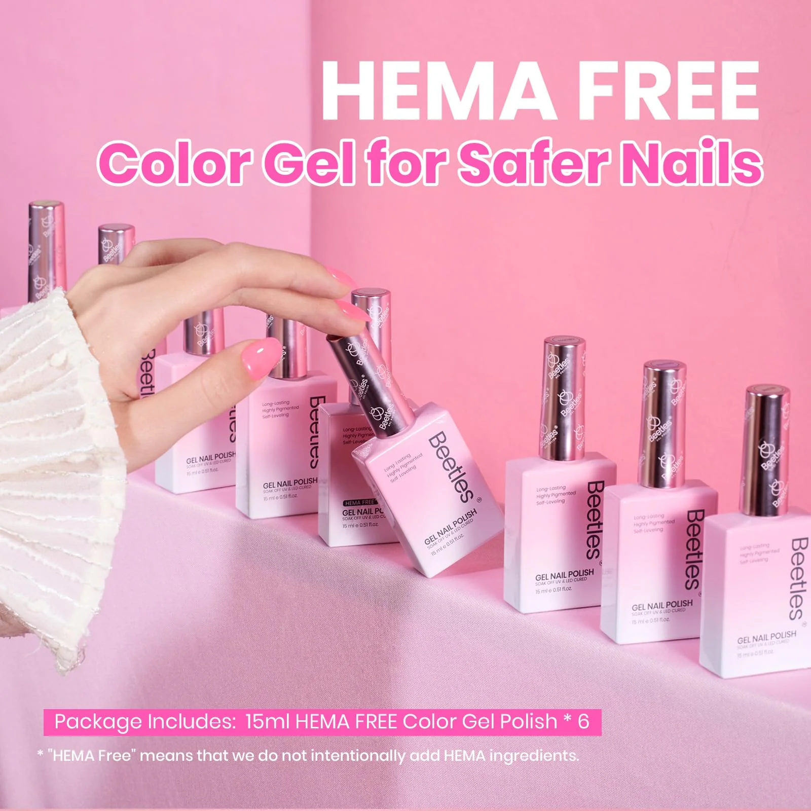 Hema-free Neon Jelly | Colorful Bottle Nails 6 Color Each 15ml Summer Nails Gel Polish - Image 2