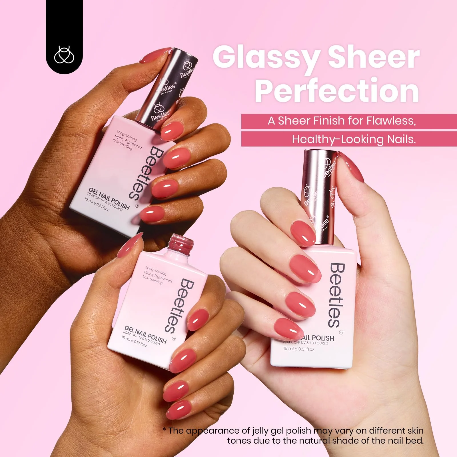 Hema-free Peachy Cream | Colorful Bottle 6 Color Each 15ml Summer Nails  Gel Polish - Image 7