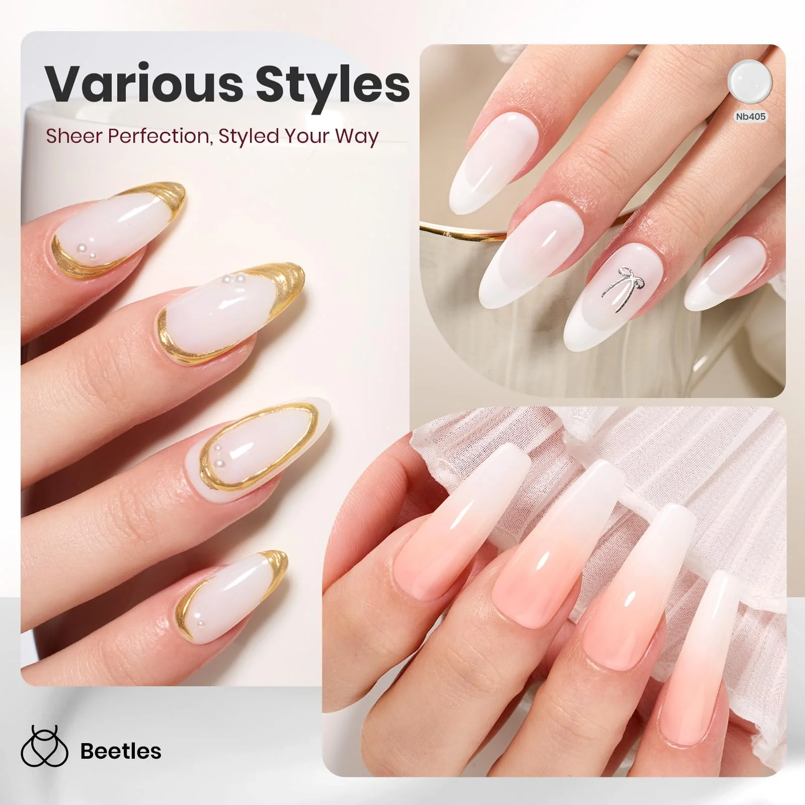 Hema - Free Vanila Milkshake Nails - 15ml Jelly Natural Nude Milky White Gel Nail Polish - Image 4