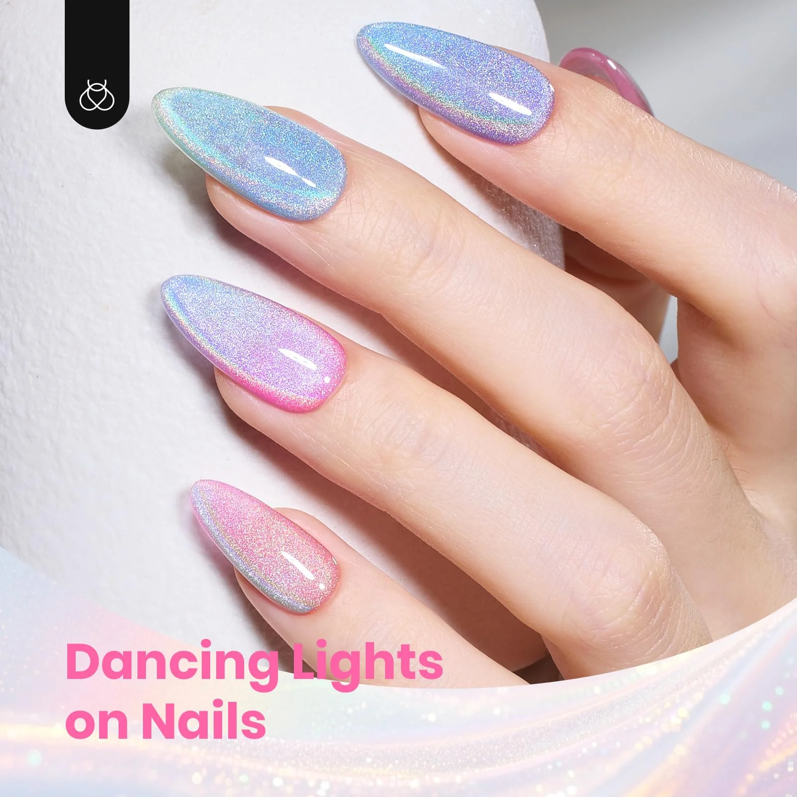 Iridescent Halo Nails  - 6 Colors Summer Rainbow Cat Eye Gel Nail Polish Set - Image 3