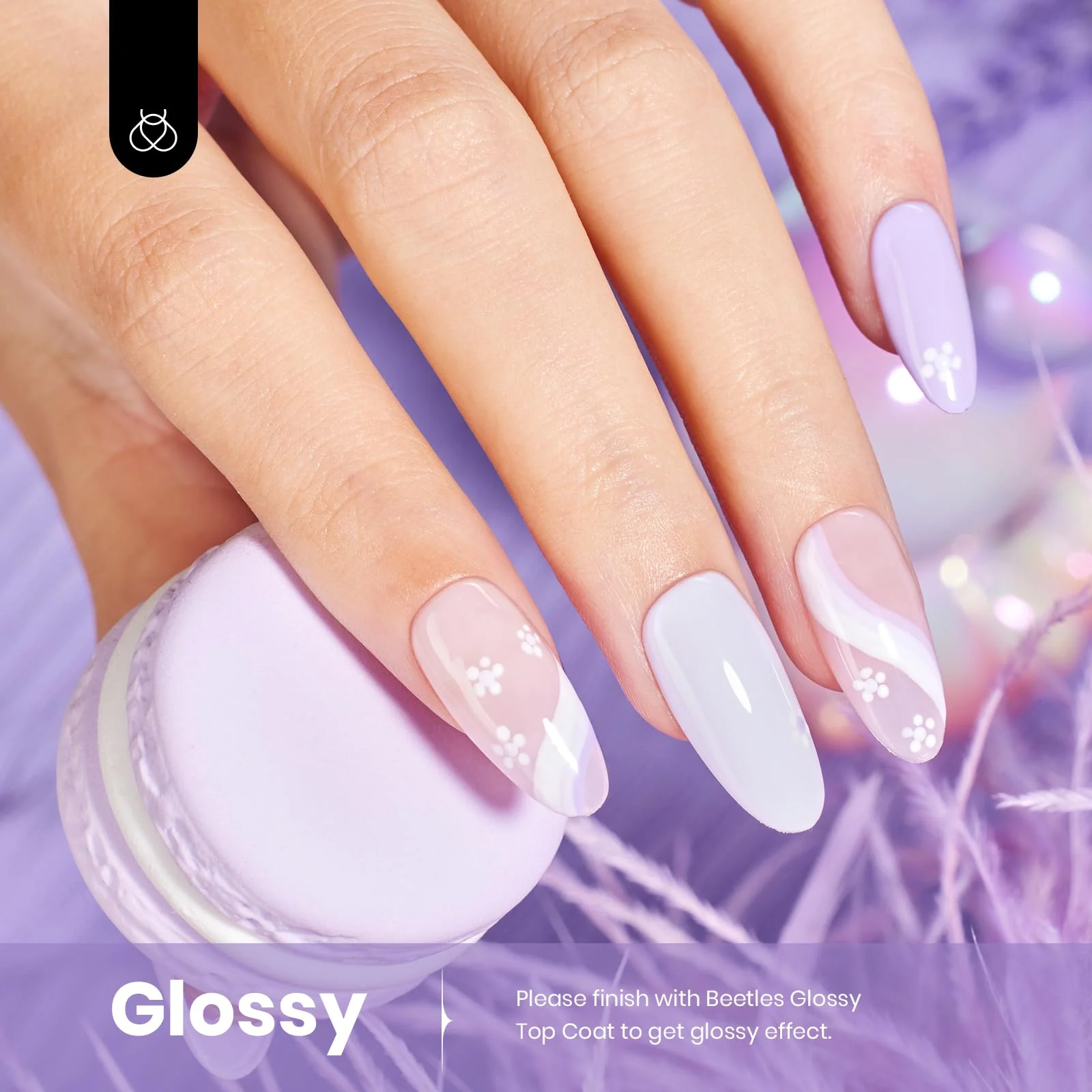 Lavender Haze - Purple Colorful Gel Polish 15ml Nails - Image 3
