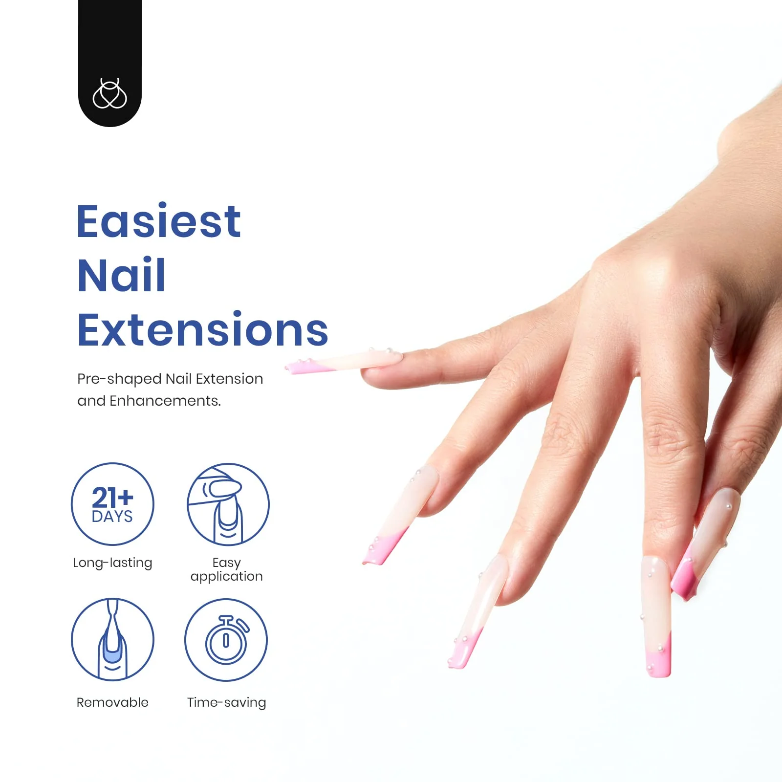 Long Square 210pcs Nail Extension Kit  #086 - Image 6