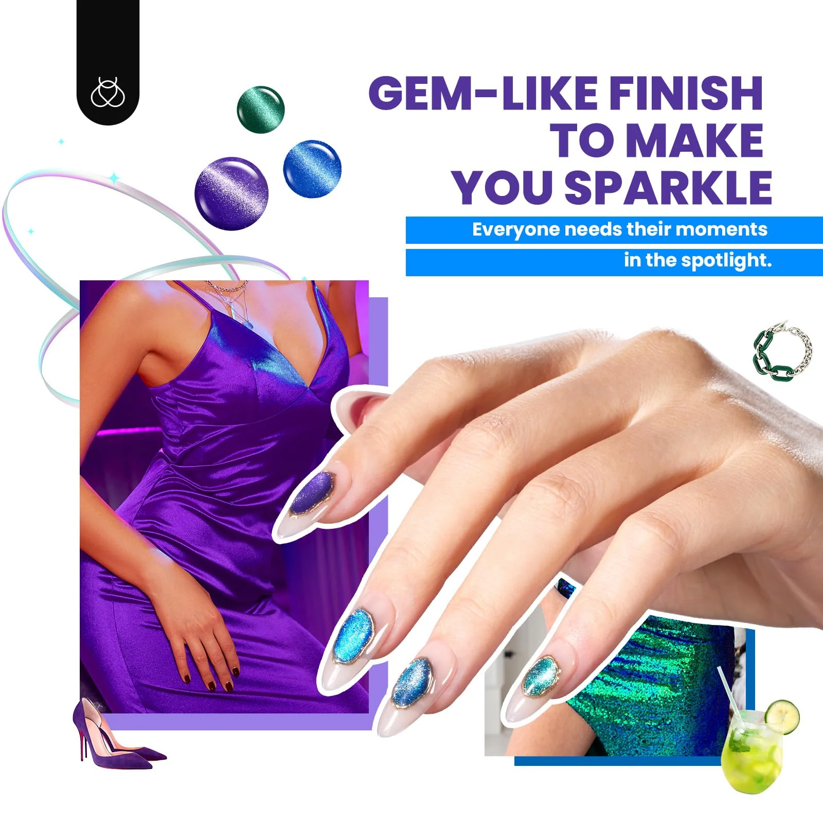 Beetles Lush Velvet Cat Eye Nails 20 Gel Colors Set - Image 5