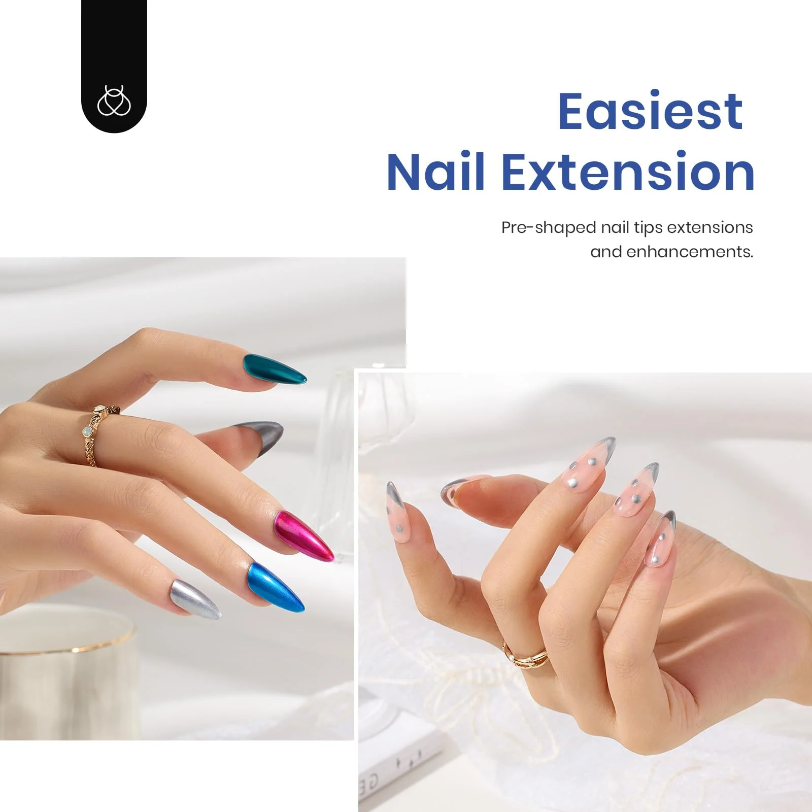 Medium Almond 500pcs Nail Extension Kit  #094 - Image 7