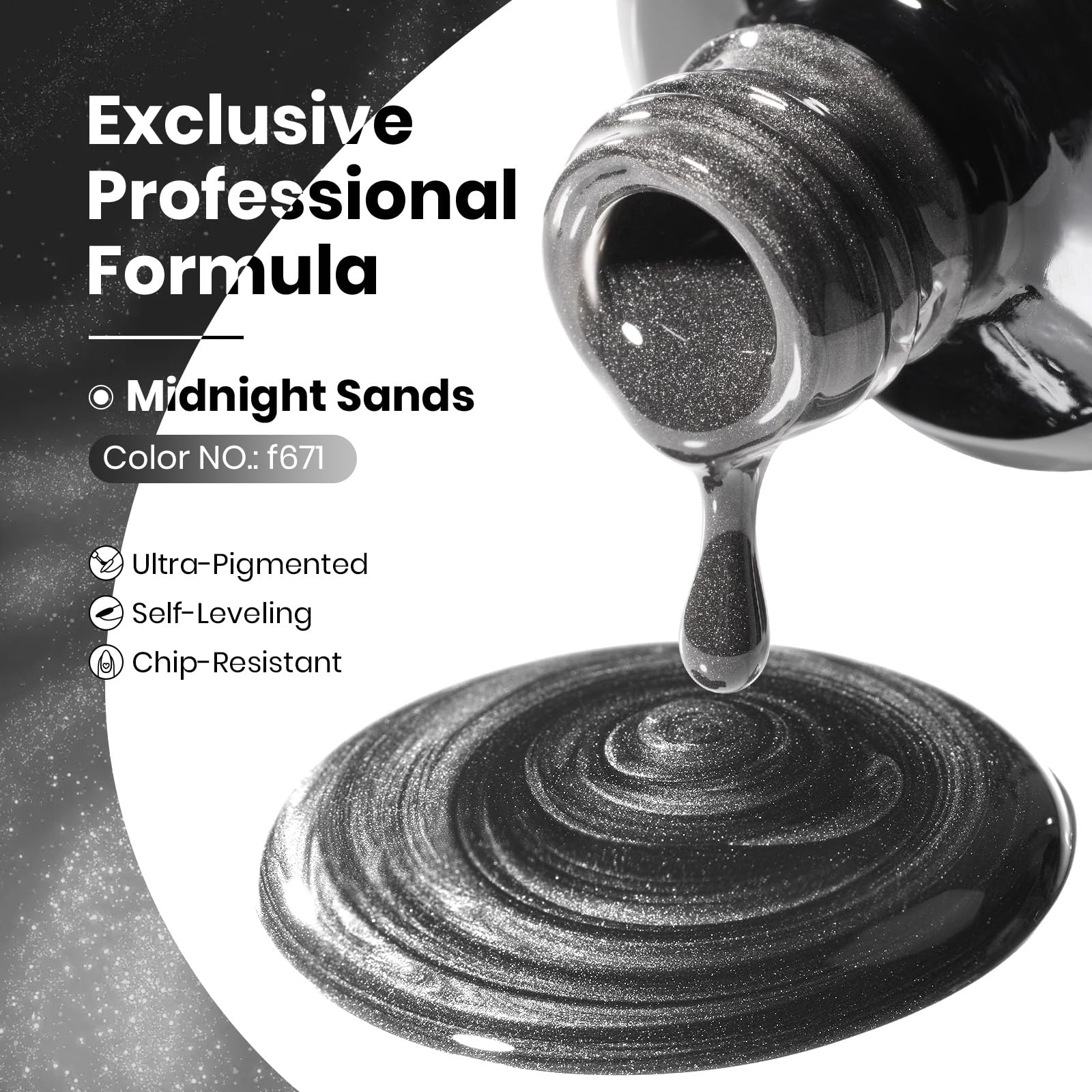 Midnight Sands Cat Eye - 15ml Gel Polish Silver Nail Colors - Image 3