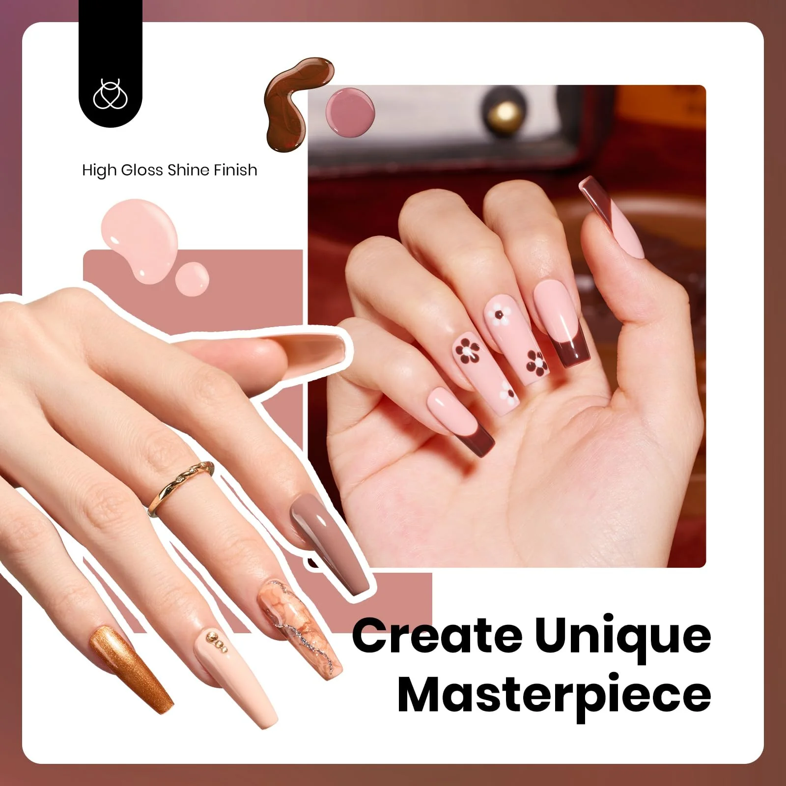 Nude Gel Nail Polish Set Nails - Colorful Bottle 6 Color Each 15ml Summer Nails Gel Polish - Image 3