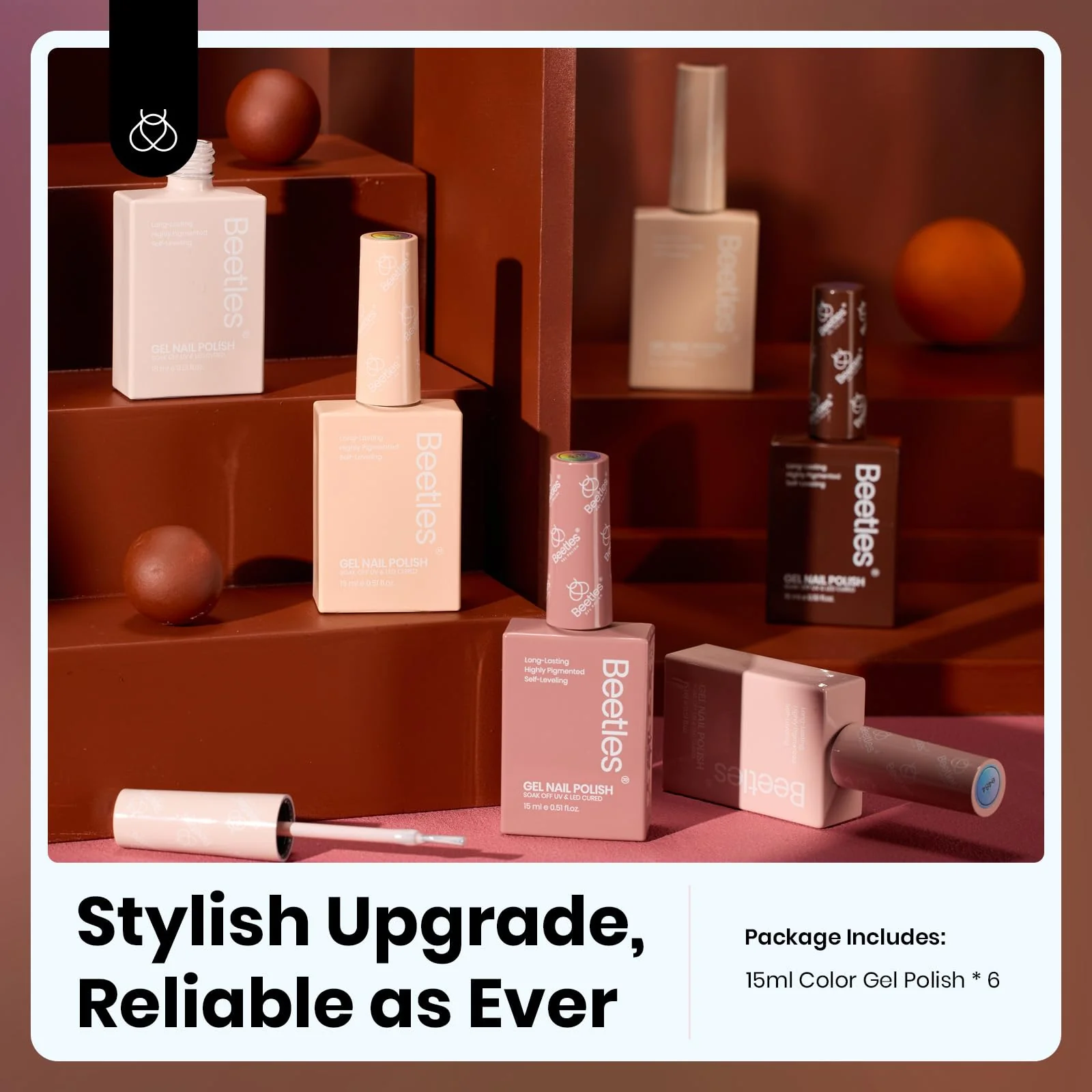 Nude Gel Nail Polish Set Nails - Colorful Bottle 6 Color Each 15ml Summer Nails Gel Polish - Image 5