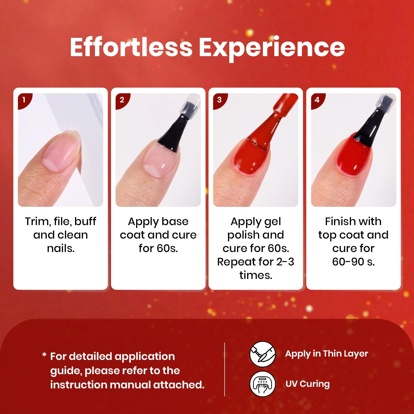 Passion Rush - 6 Colors Autumn Glitter Shimmer Gel Nails Polish Set - Image 7