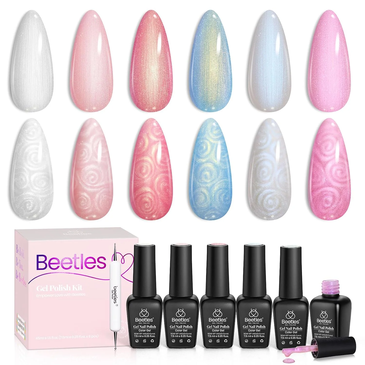 Mermaid Legend | 6 Colors Pearl Shell Nails Gel Polish Set - Image 9