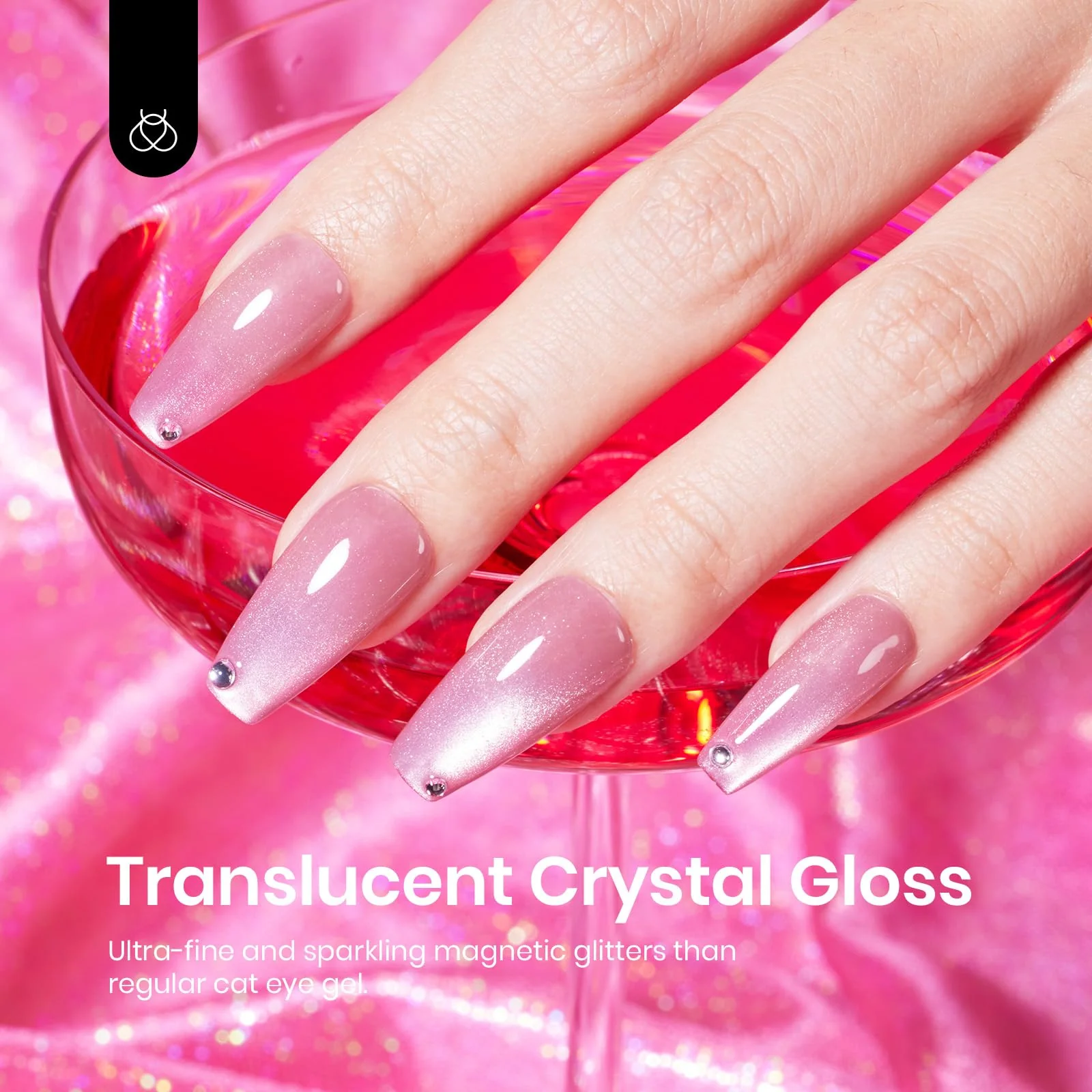 Pink Cat Eye |15ml Holographic Glitter Nail Gel Polish - Image 8